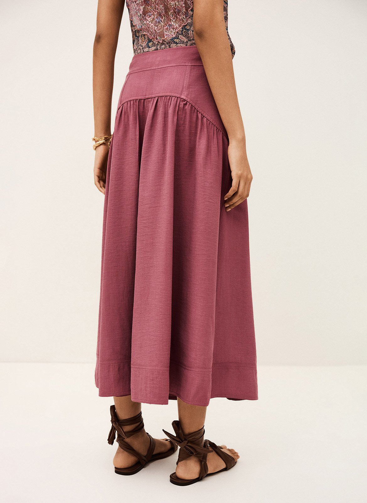 Jupe midi donia BA&SH Rose