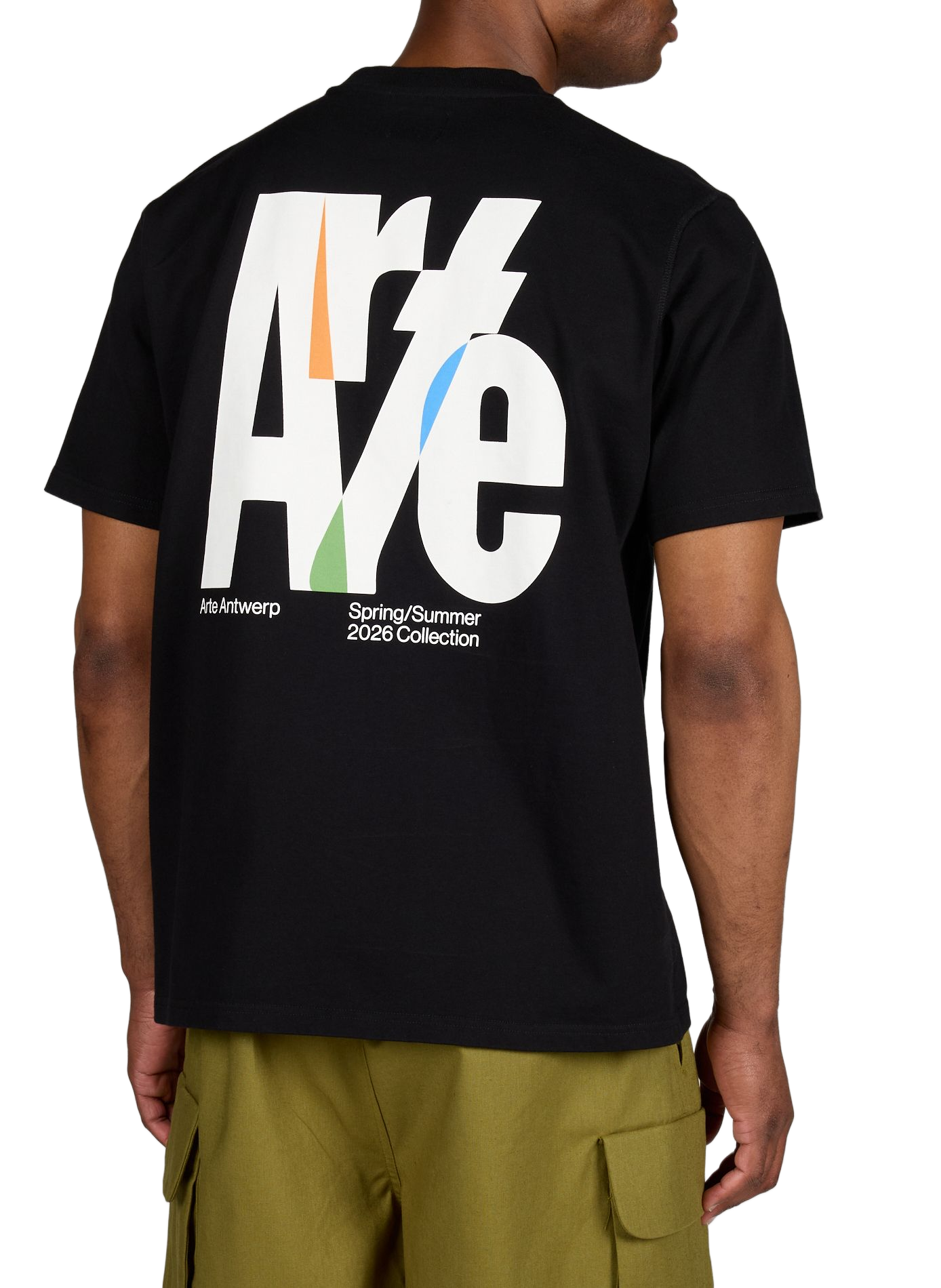 T-shirt imprimé au dos en coton ARTE ANTWERP Noir