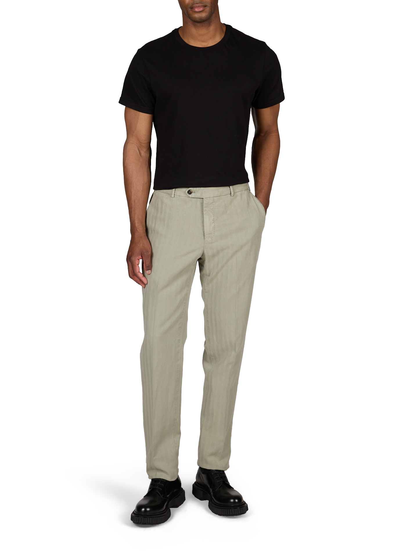 Trousers with ties PT01 Green