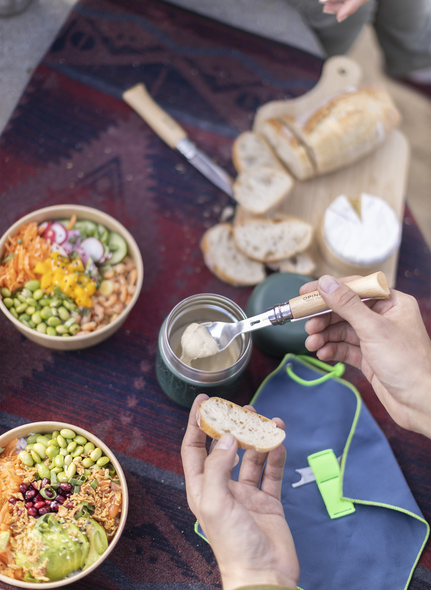 Set de couverts pique-nique Picnic + OPINEL Beige