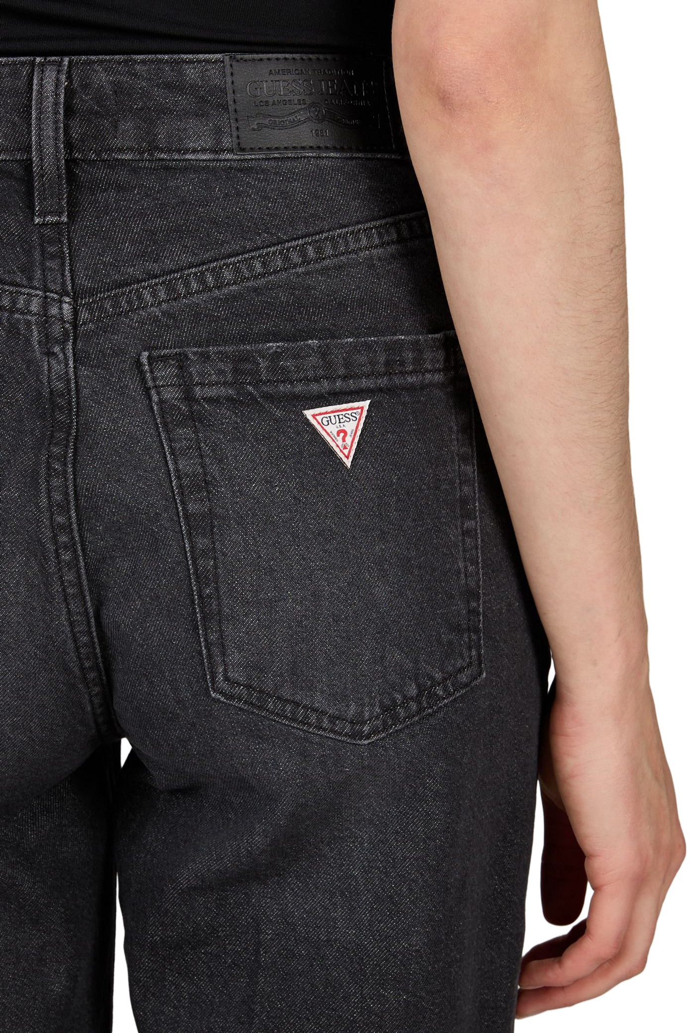 Jean flare en coton mélangé GUESS Gris