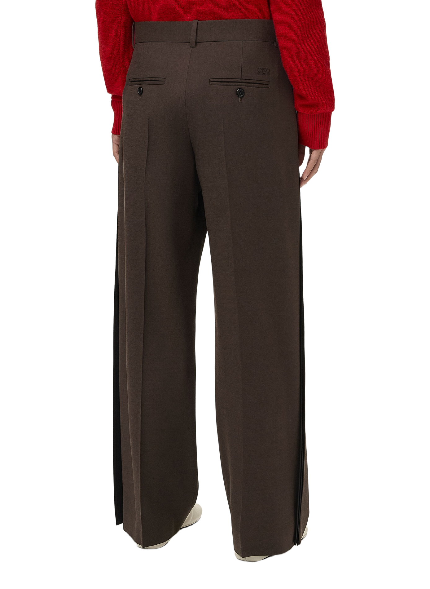 Fließende Hose aus Wollmischung LOEWE Braun