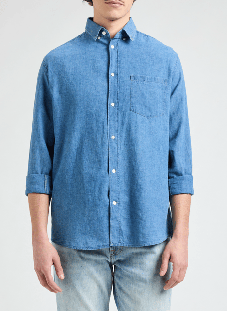Chemise aspect jean Fambray AU PRINTEMPS PARIS Bleu