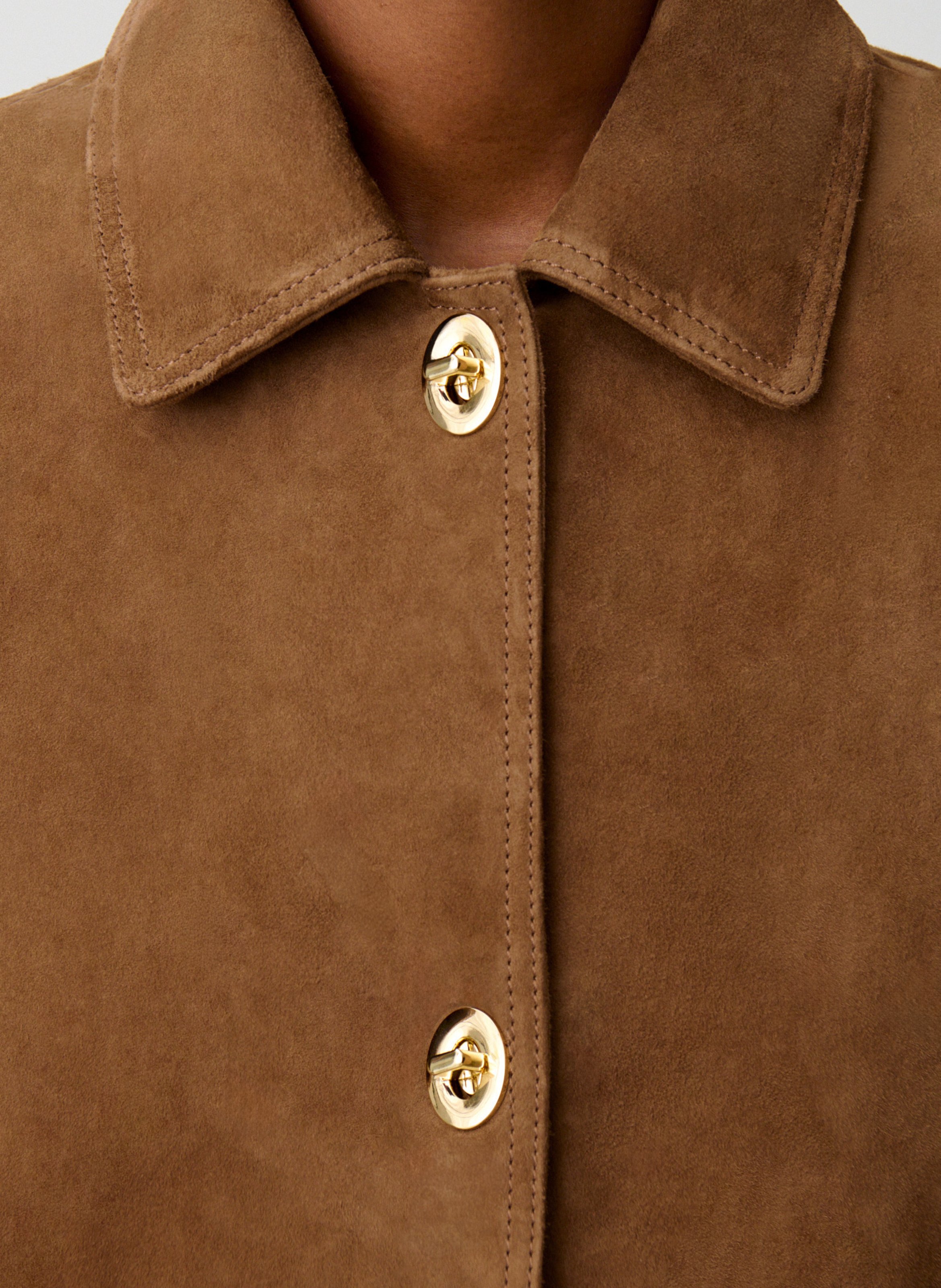 Blouson en suède CLAUDIE PIERLOT Beige