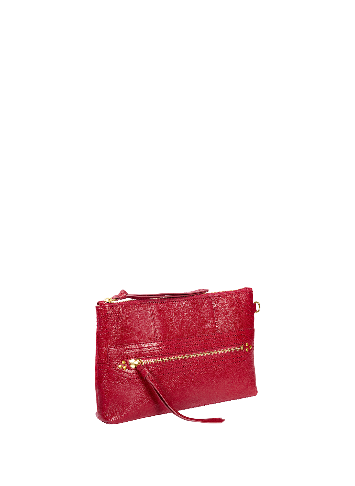 Glückliche Clutch aus Ziegenleder JÉRÔME DREYFUSS Rot