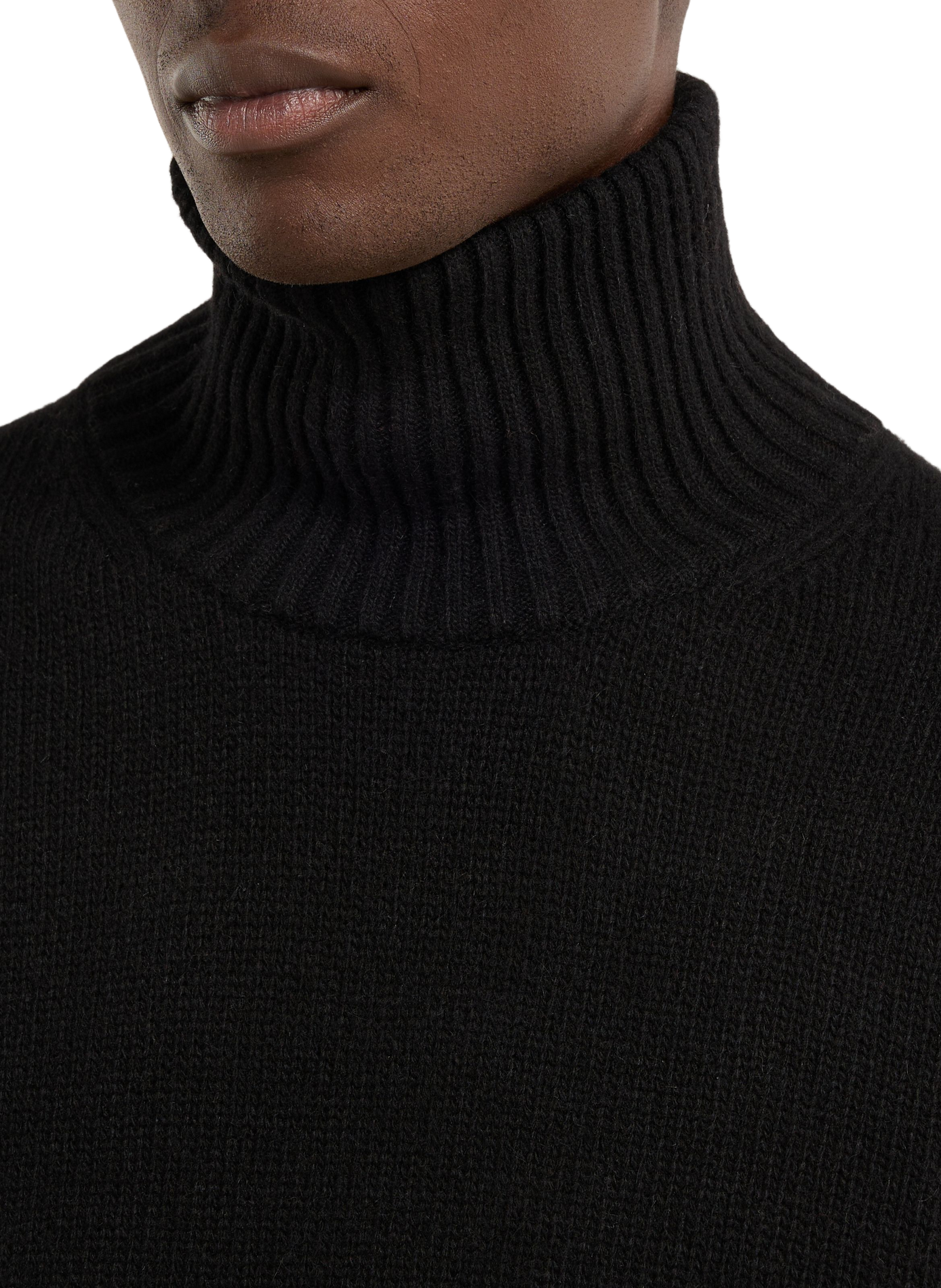 Wollpullover mit Stehkragen aus Merinowolle | Schwarz SAISON 1865 Herren
