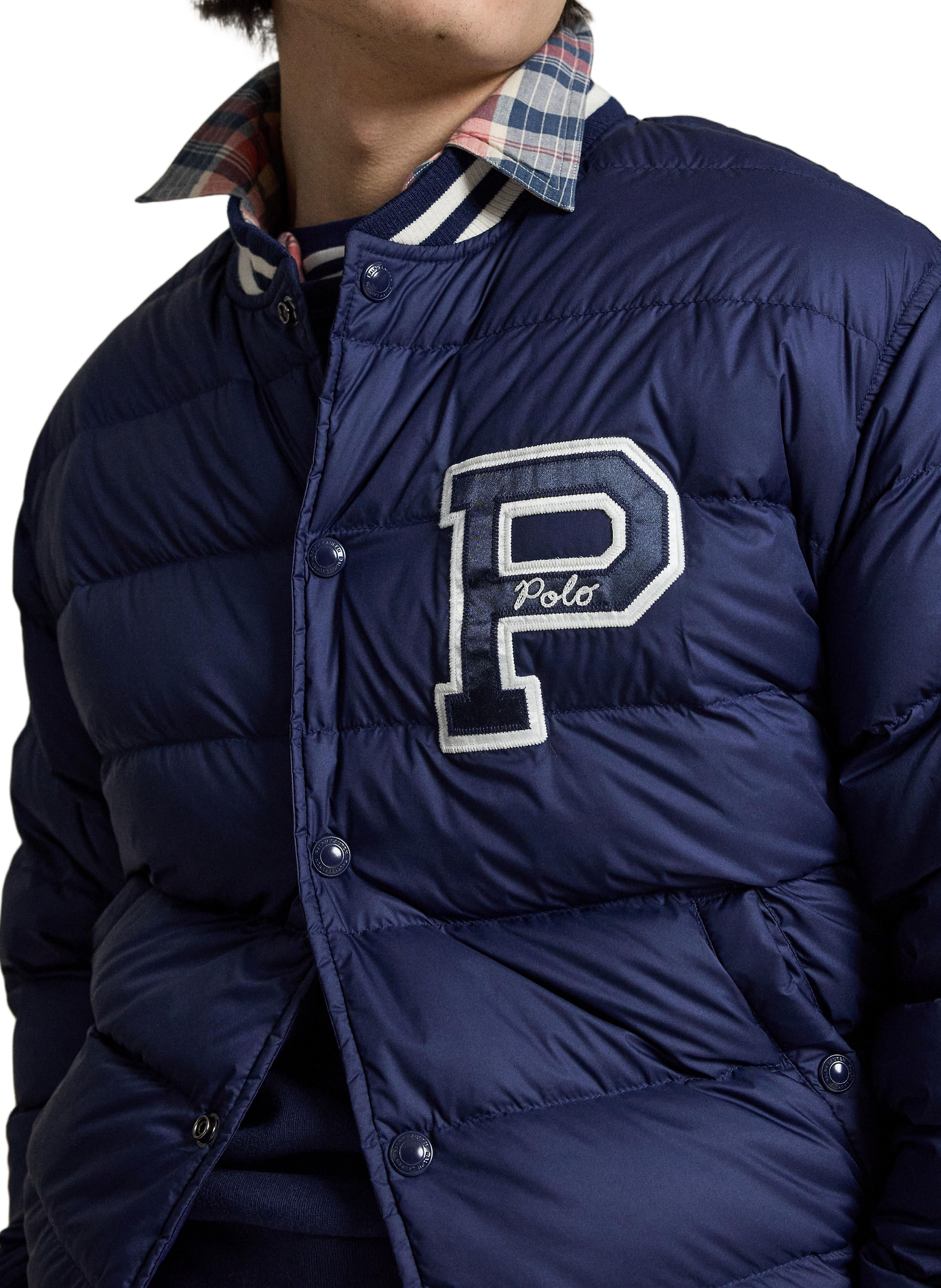 Quilted windbreaker jacket with logo POLO RALPH LAUREN Blue