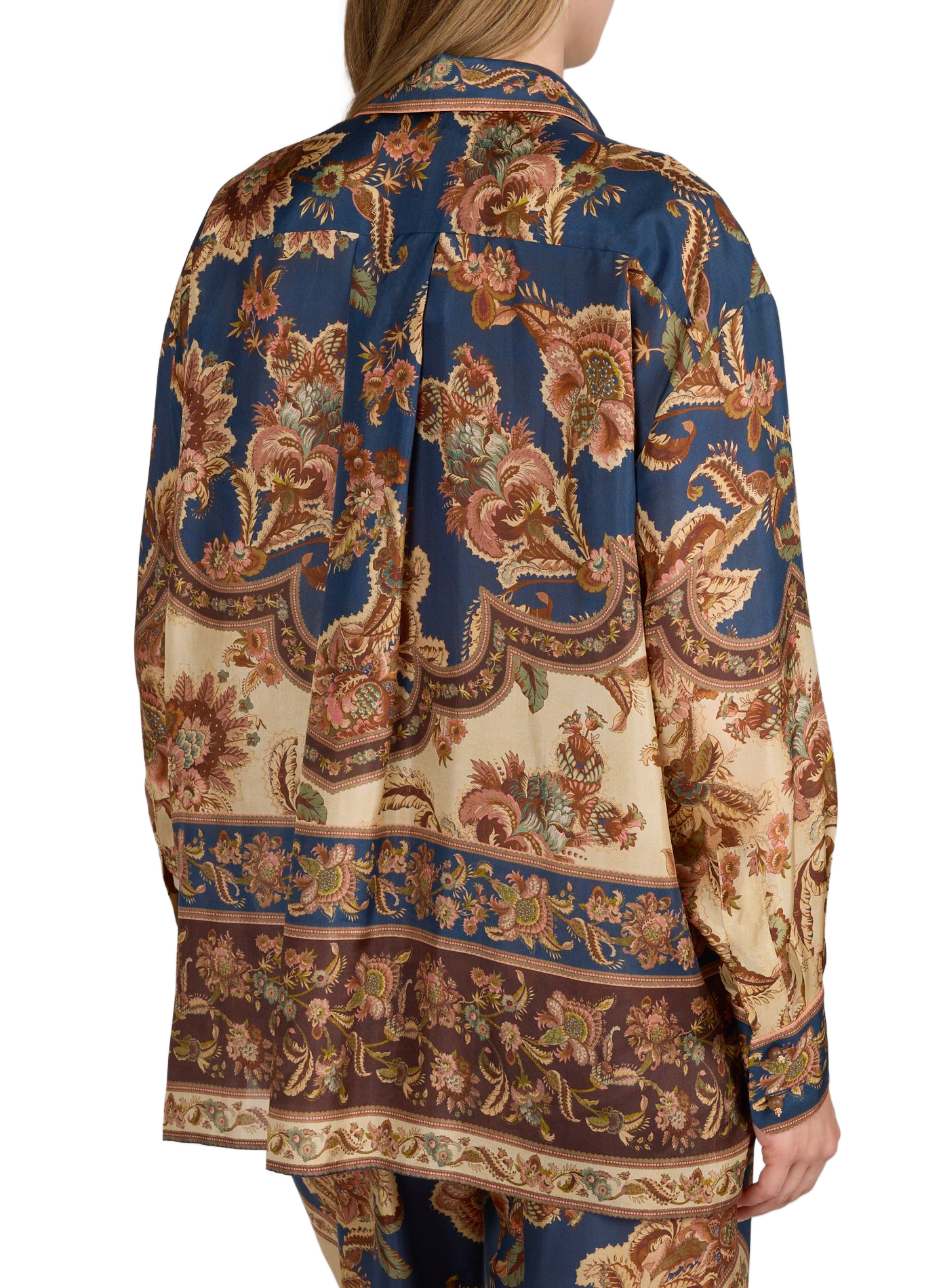 Weites Seidenblusenshirt Aster ZIMMERMANN Blau