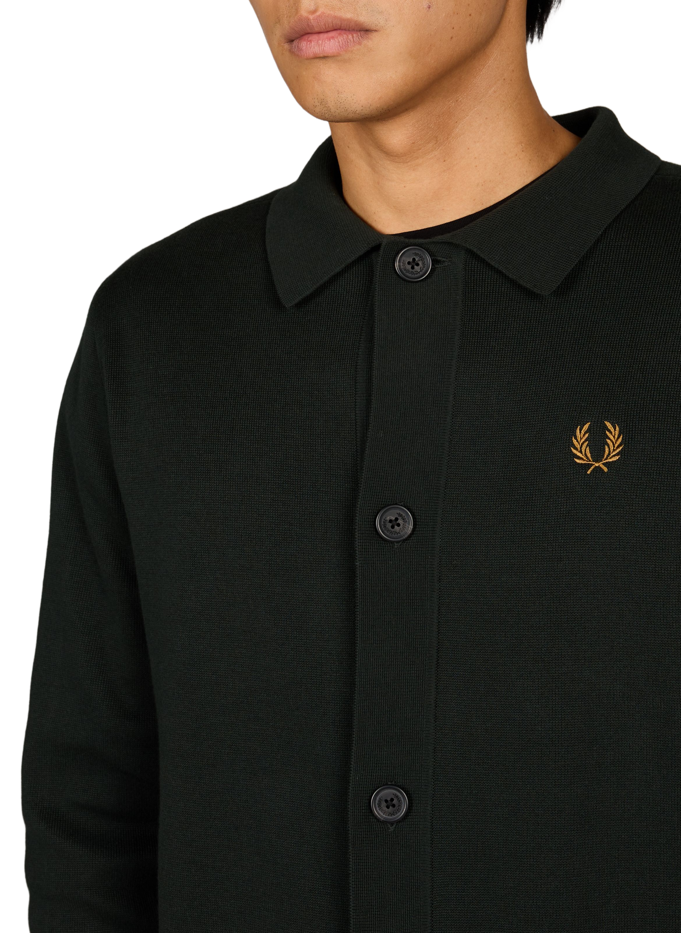 Langärmliges Poloshirt mit Knopfleiste FRED PERRY Grun