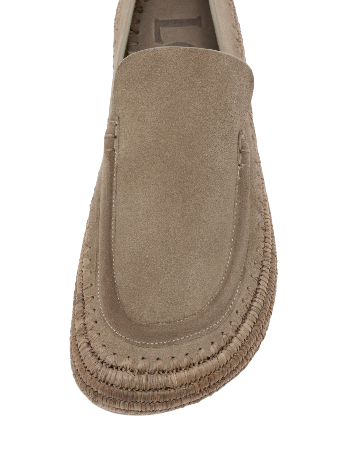 Rio suede and raffia moccasins | Grey LOEWE Men