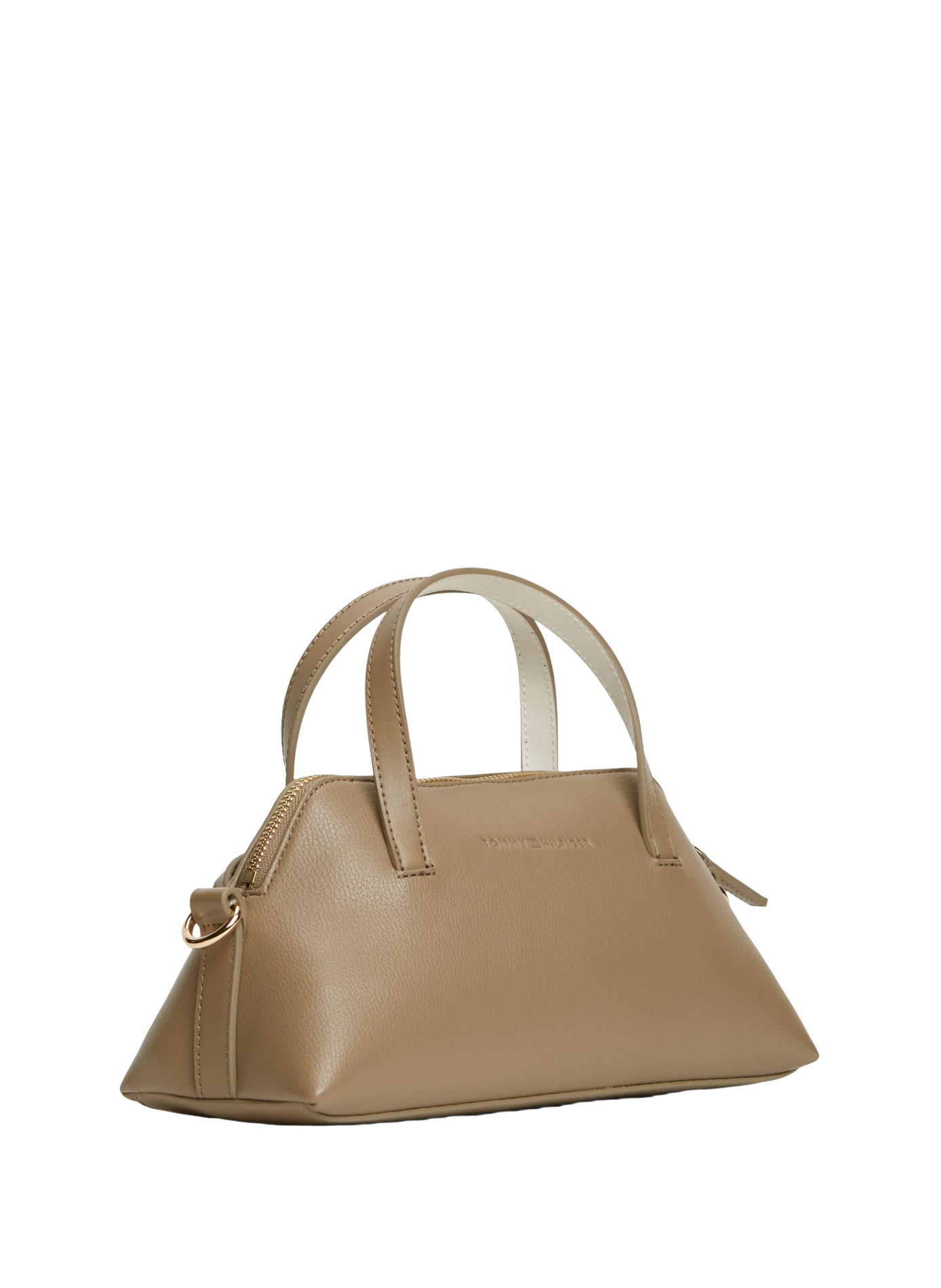 Plain zippered handbag TOMMY HILFIGER Beige