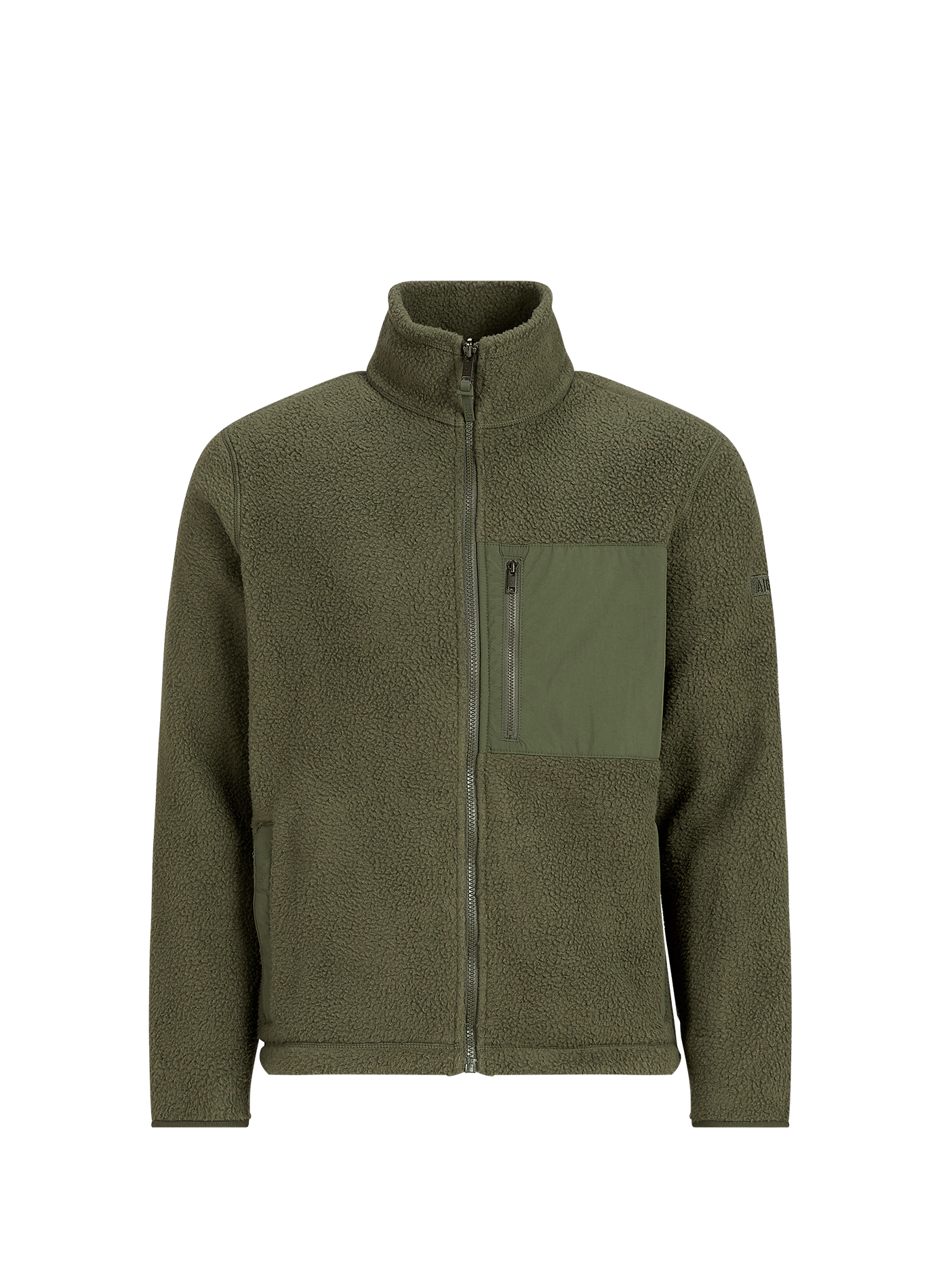 Veste polaire droite col montant  AIGLE Kaki