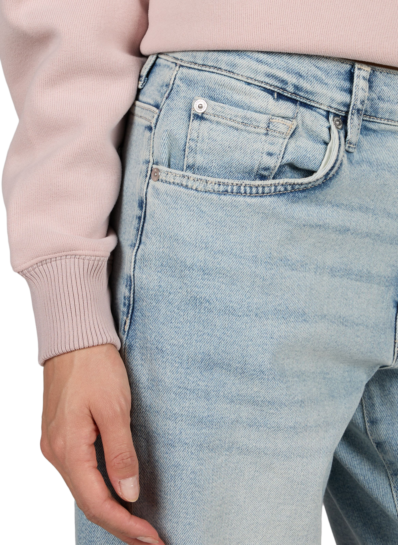 Straight Cropped Stovepipe Jeans in Cotton Blend 7 FOR ALL MANKIND Blue