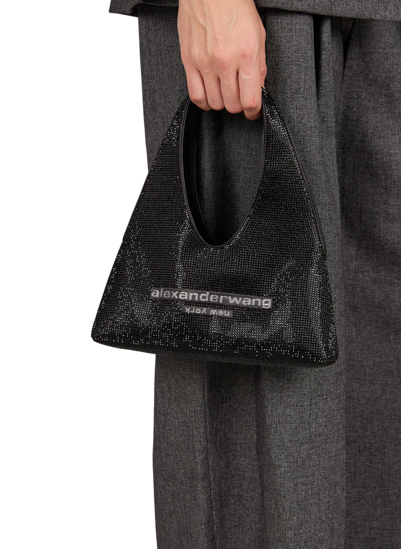 Minitas met strass Hobo-tas ALEXANDER WANG Zwart