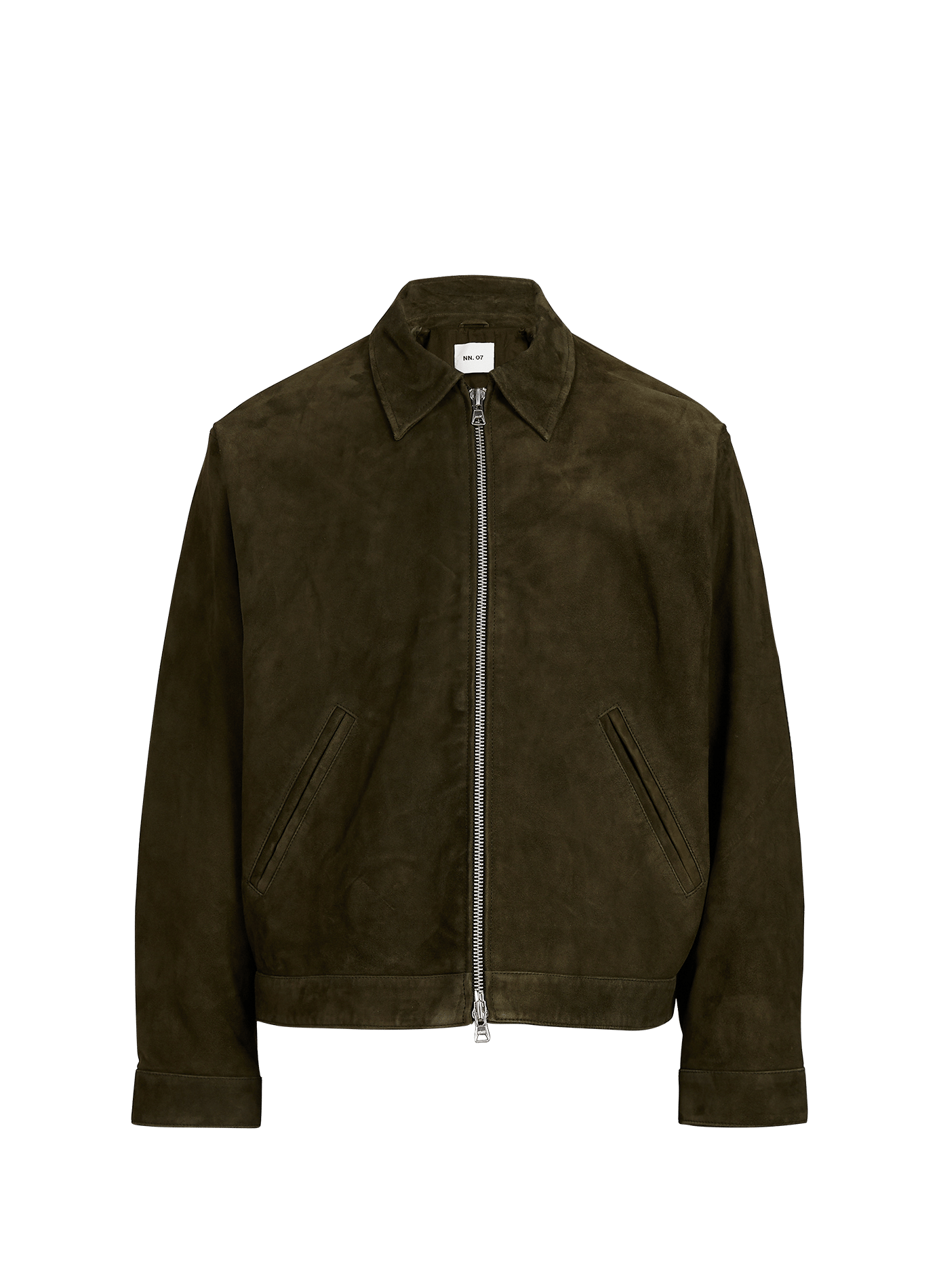 Gerade geschnittene Lederjacke Petrus NN.07 Grun