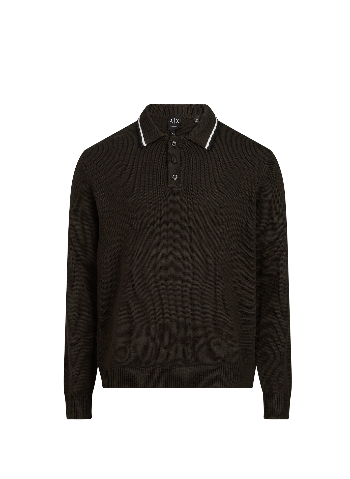 Straight-fit polo-neck jumper ARMANI EXCHANGE Khaki