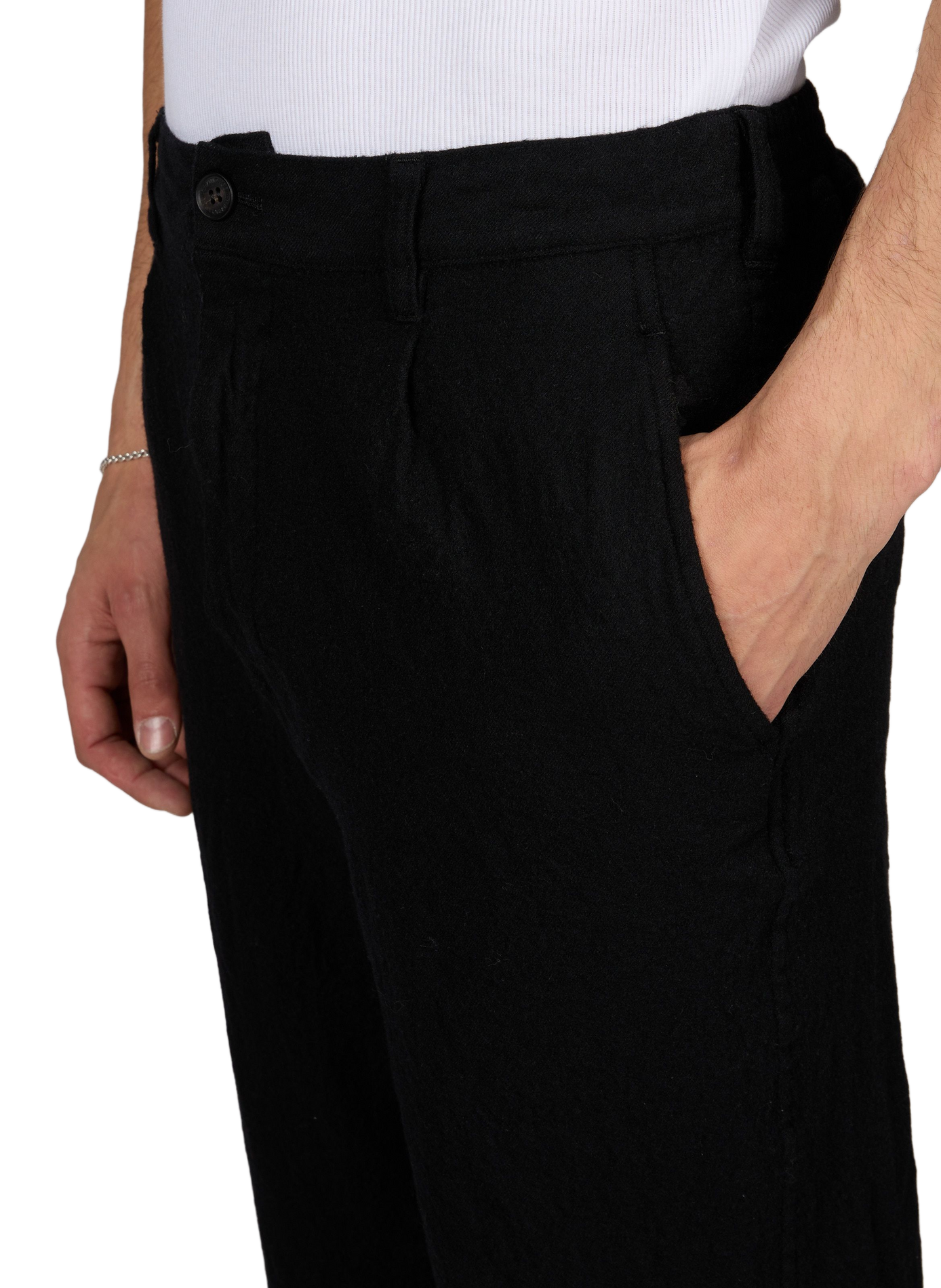 Straight wool trousers COMME DES GARCONS HOMME Black