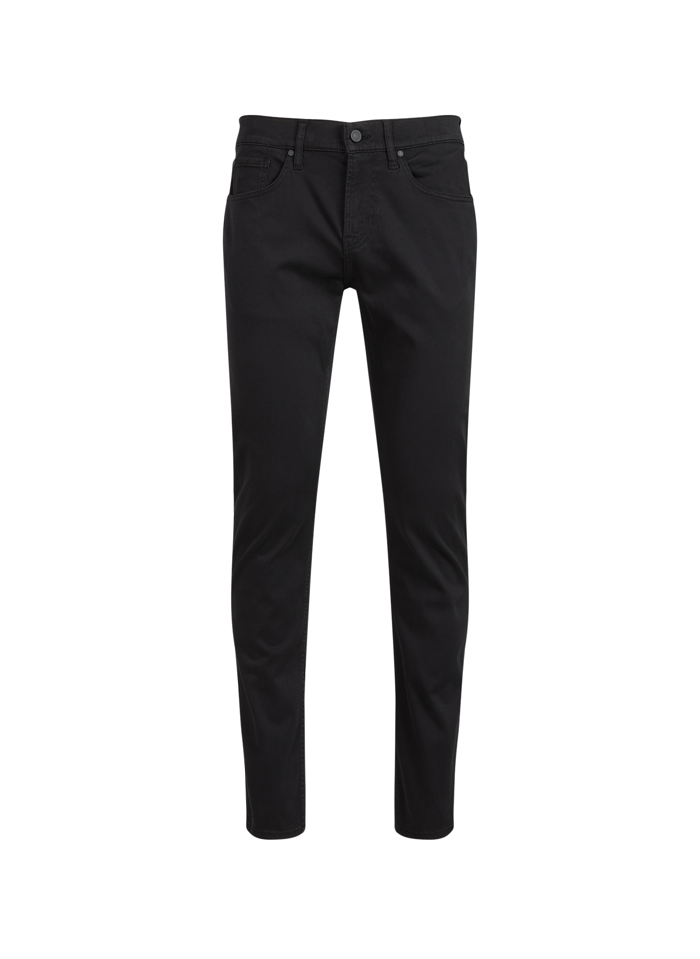 Jean slim uni en coton mélangé 7 FOR ALL MANKIND Noir