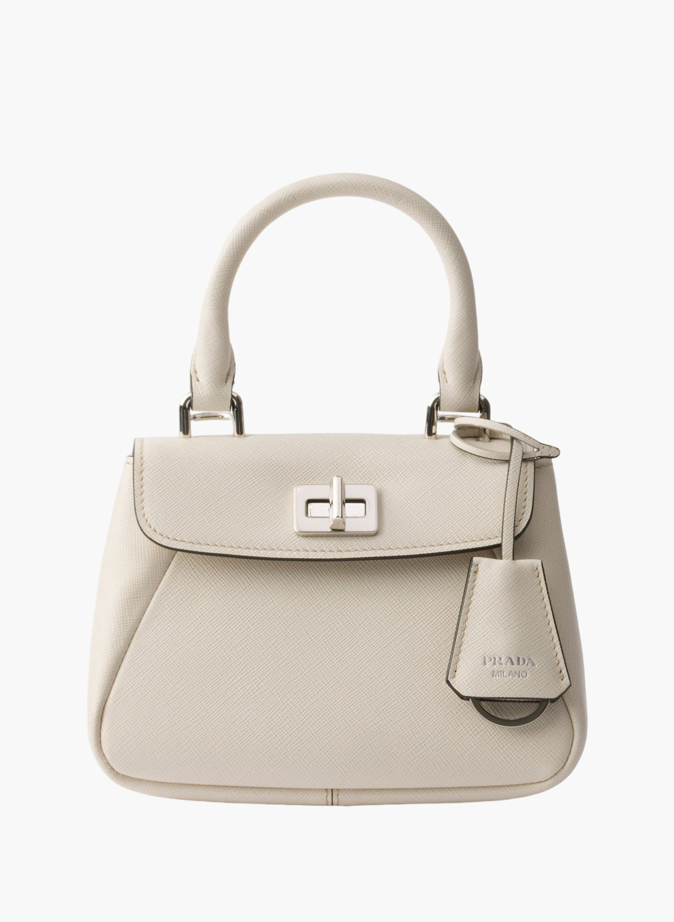Mini sac prada avoir en cuir saffiano PRADA Beige
