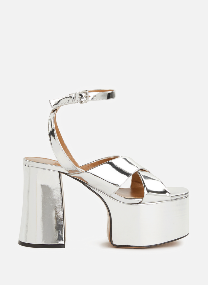 Metallic leather heels  MARNI