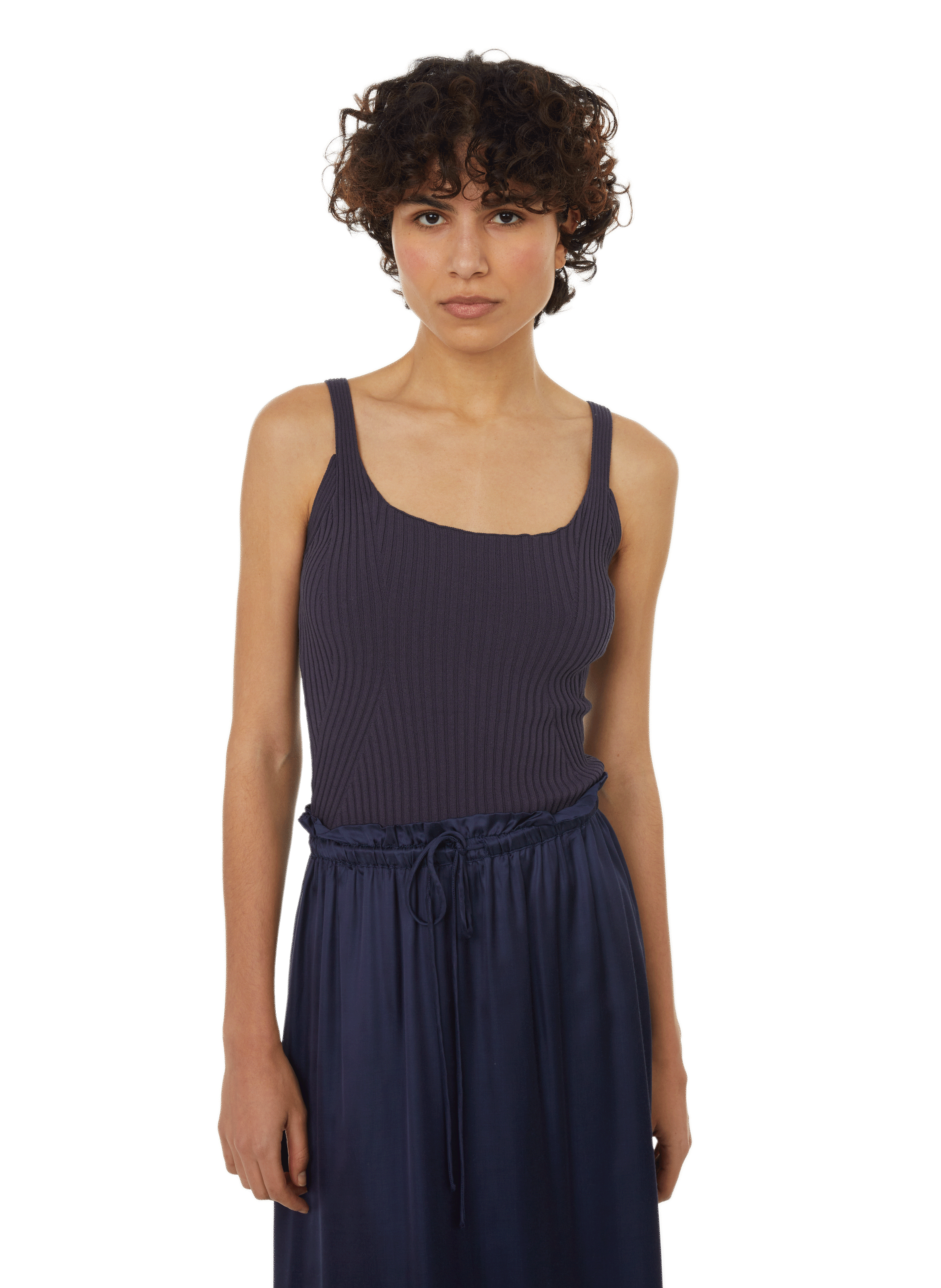 CAES Ribbed tank top Grey