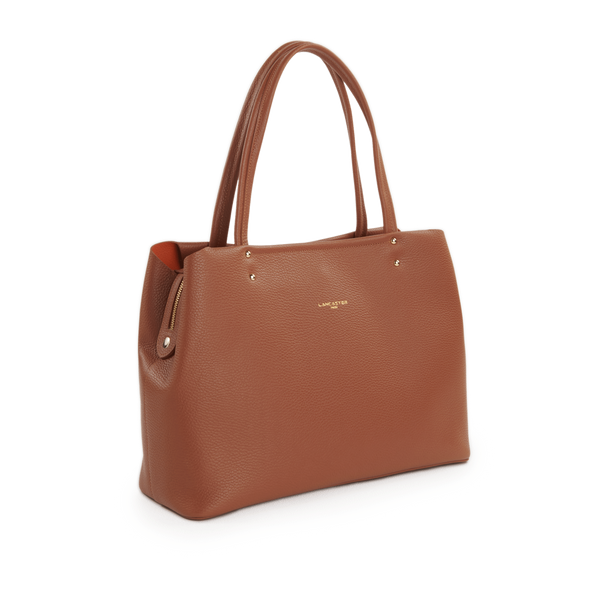 Lancaster Leather Tote Bag In Brown