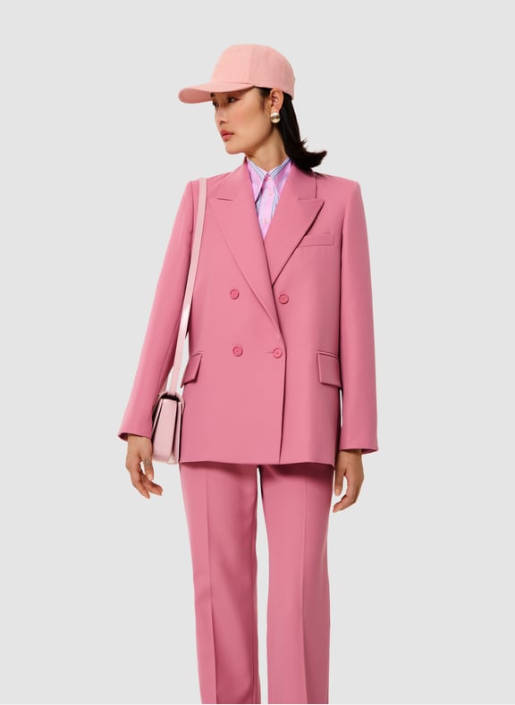 Veste cintrée uni - valson Rose by TARA JARMON TARA JARMON Veste cintrée uni - valson Rose