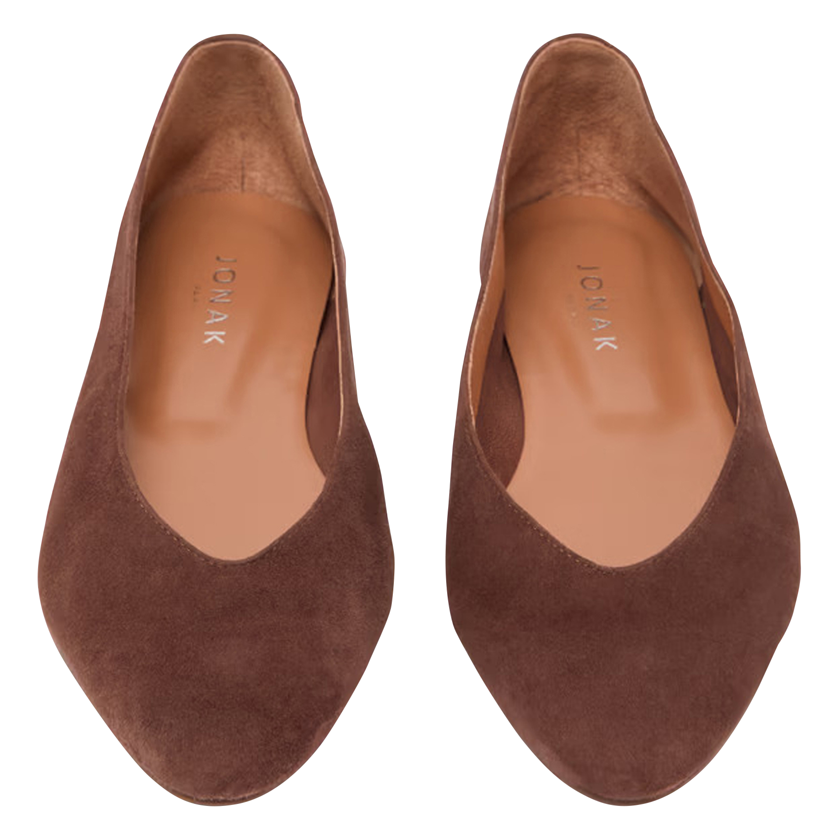 Ballerines en cuir velours dassus JONAK Marron
