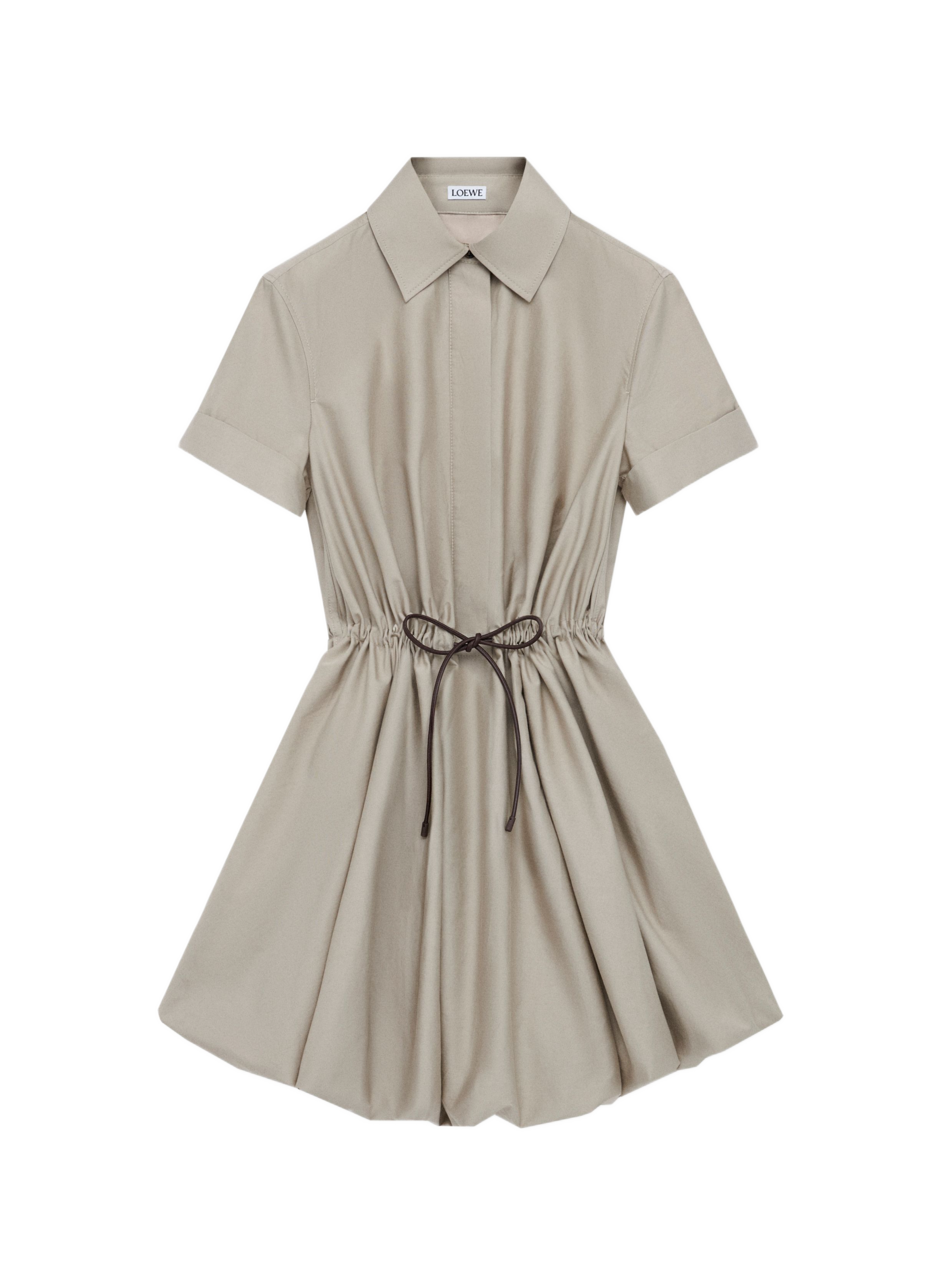 Mini dress in cotton and silk LOEWE Beige