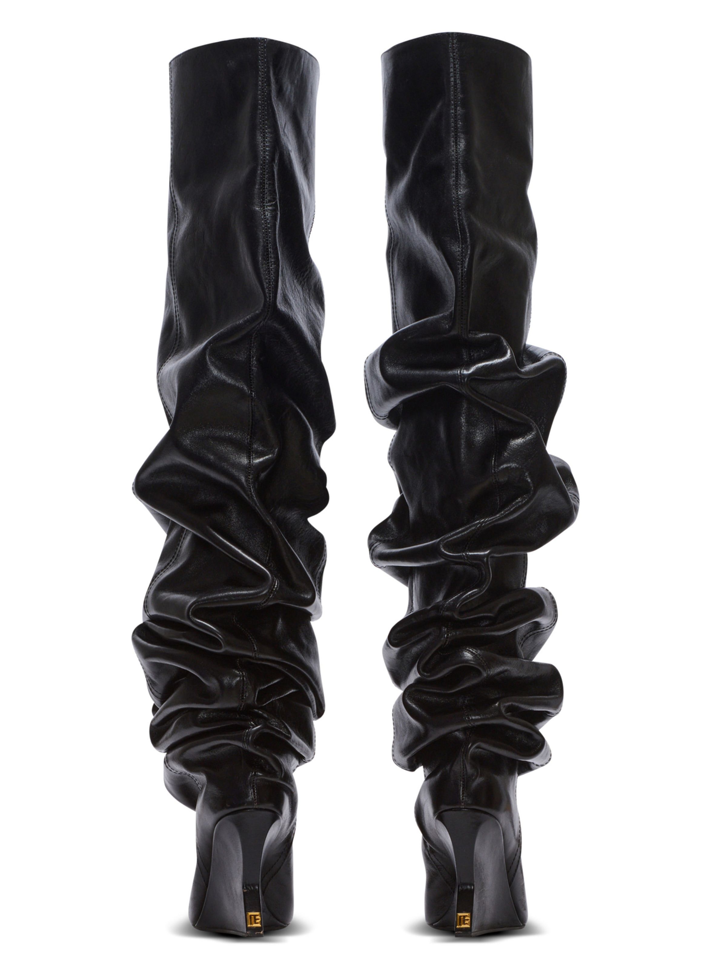 Bottes cuissardes wedge BALMAIN Noir