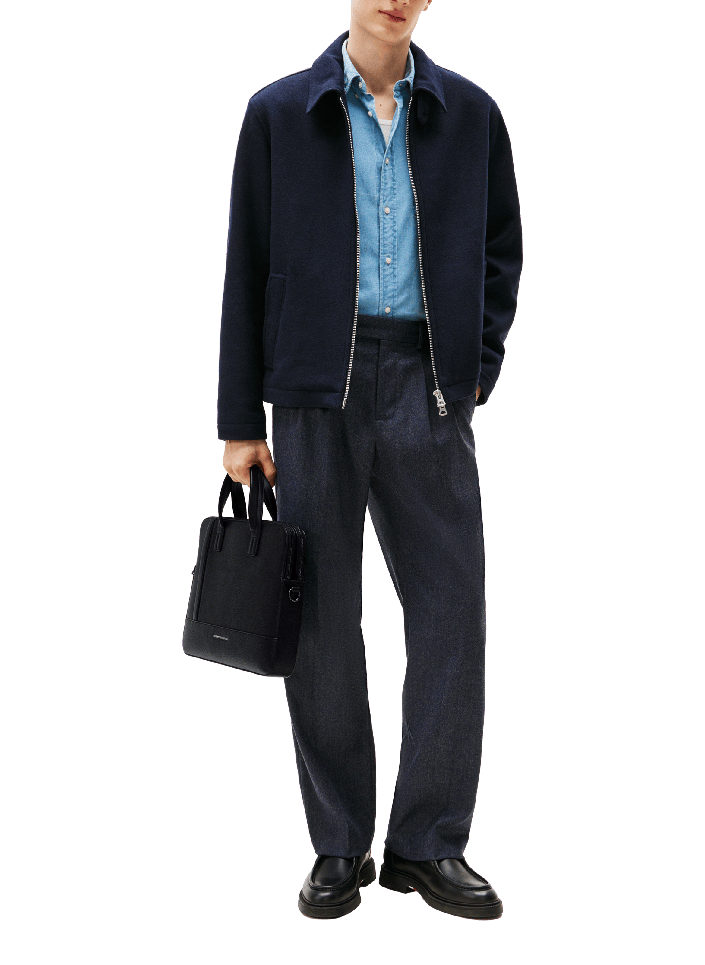 Sac ordinateur à bandoulière amovibile TOMMY HILFIGER Noir