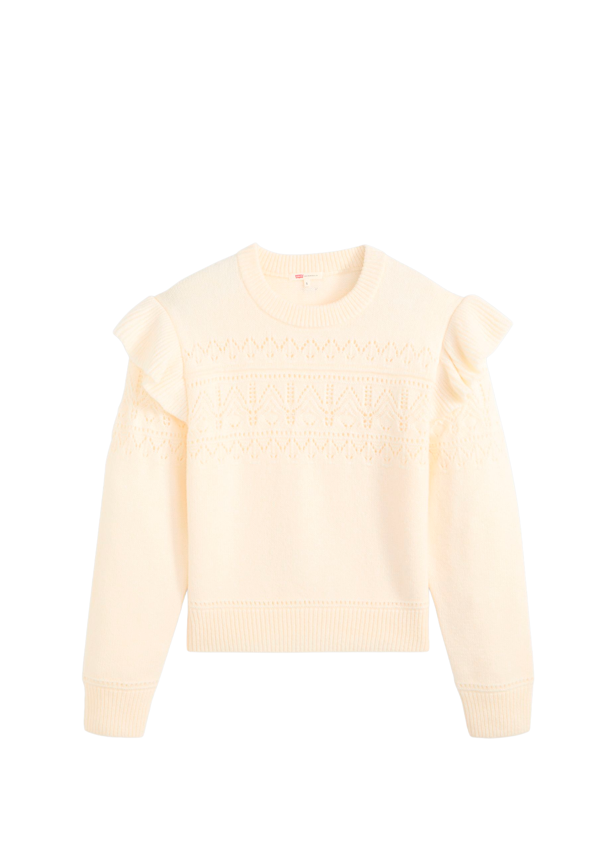 Pull côtelé à col rond LEVI'S Beige