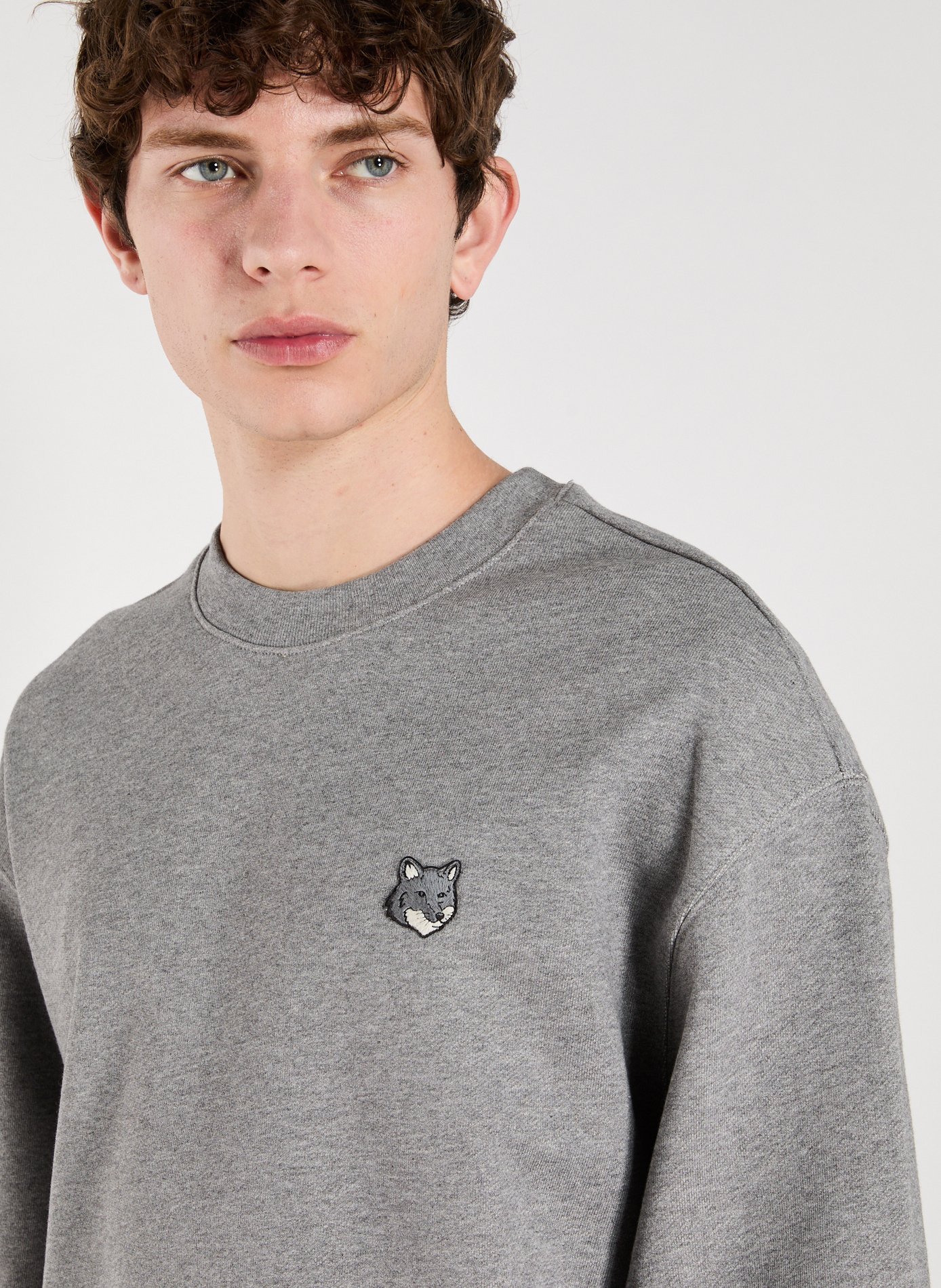 Round neck cotton sweatshirt MAISON KITSUNÉ Grey