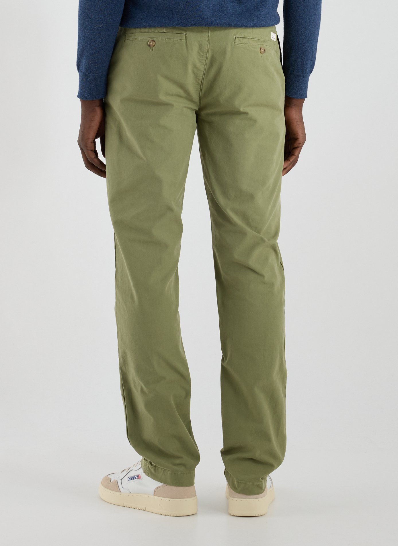 Cotton and linen chino trousers GANT Green