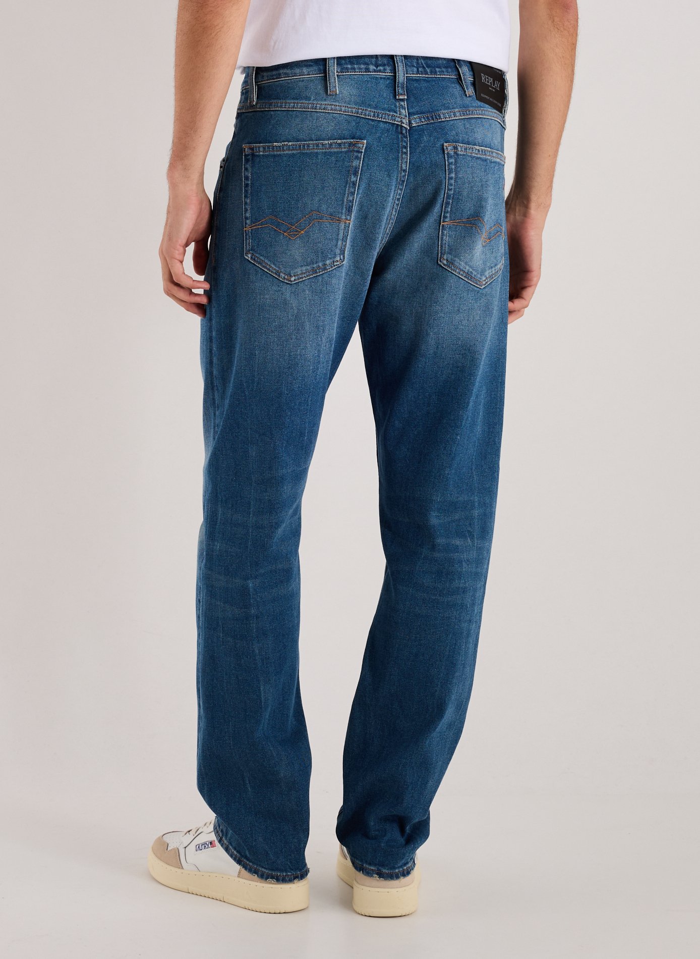 Straight-leg jeans in blended cotton REPLAY Blue