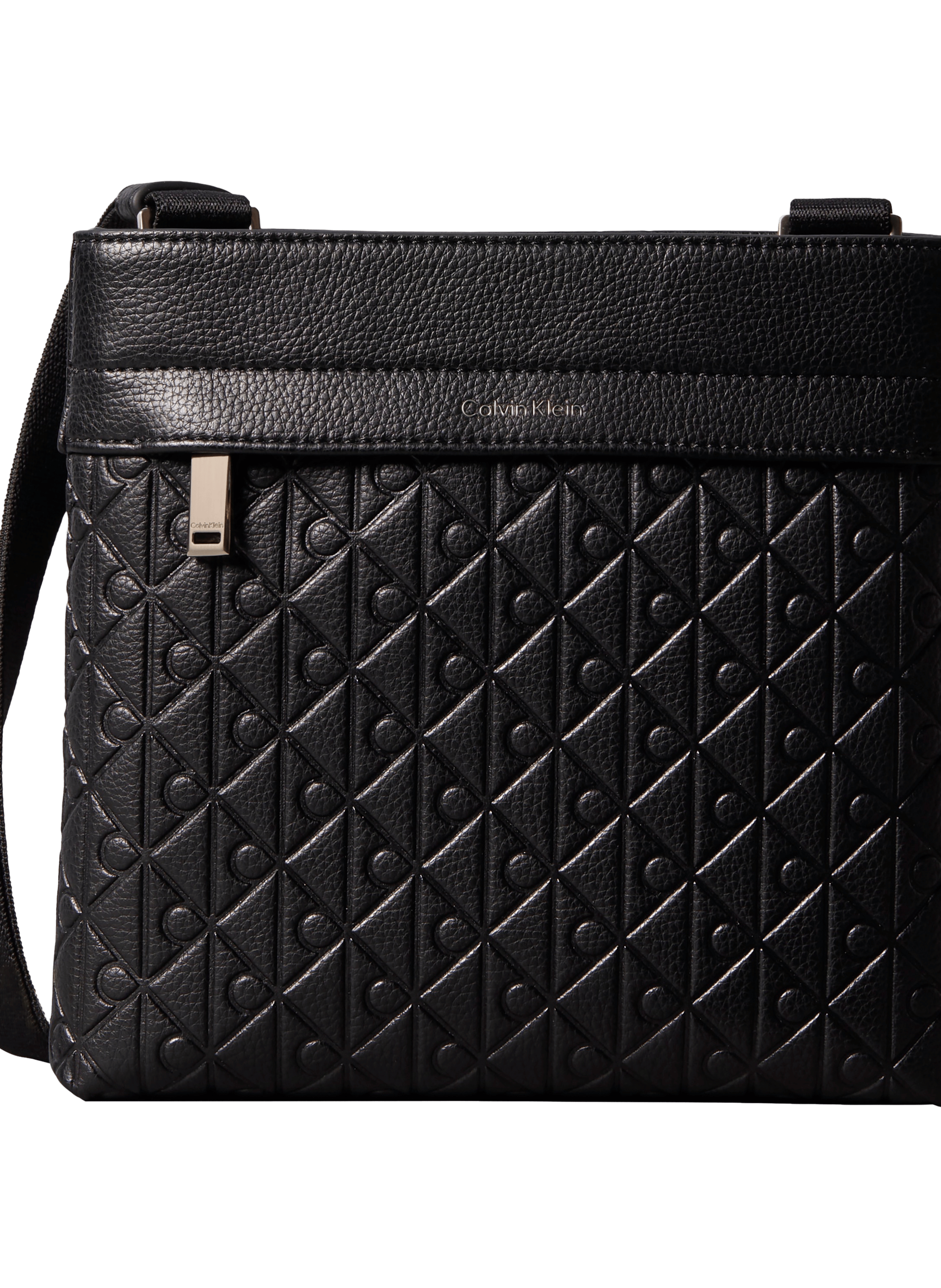 Sacoche bandoulière effet cuir texturé CALVIN KLEIN Noir