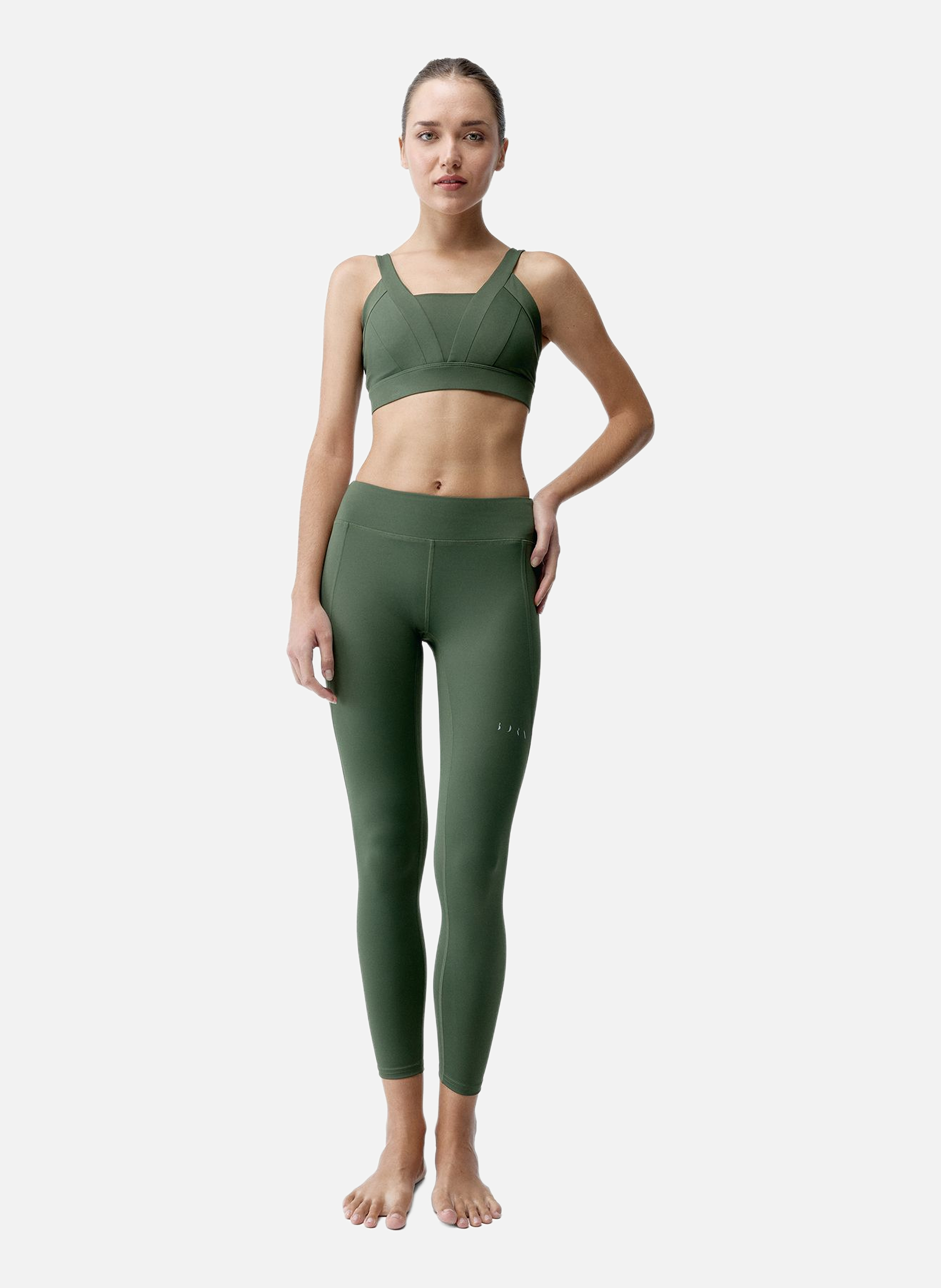 Brassière de sport performance fixation haute madaba BORN LIVING YOGA Kaki