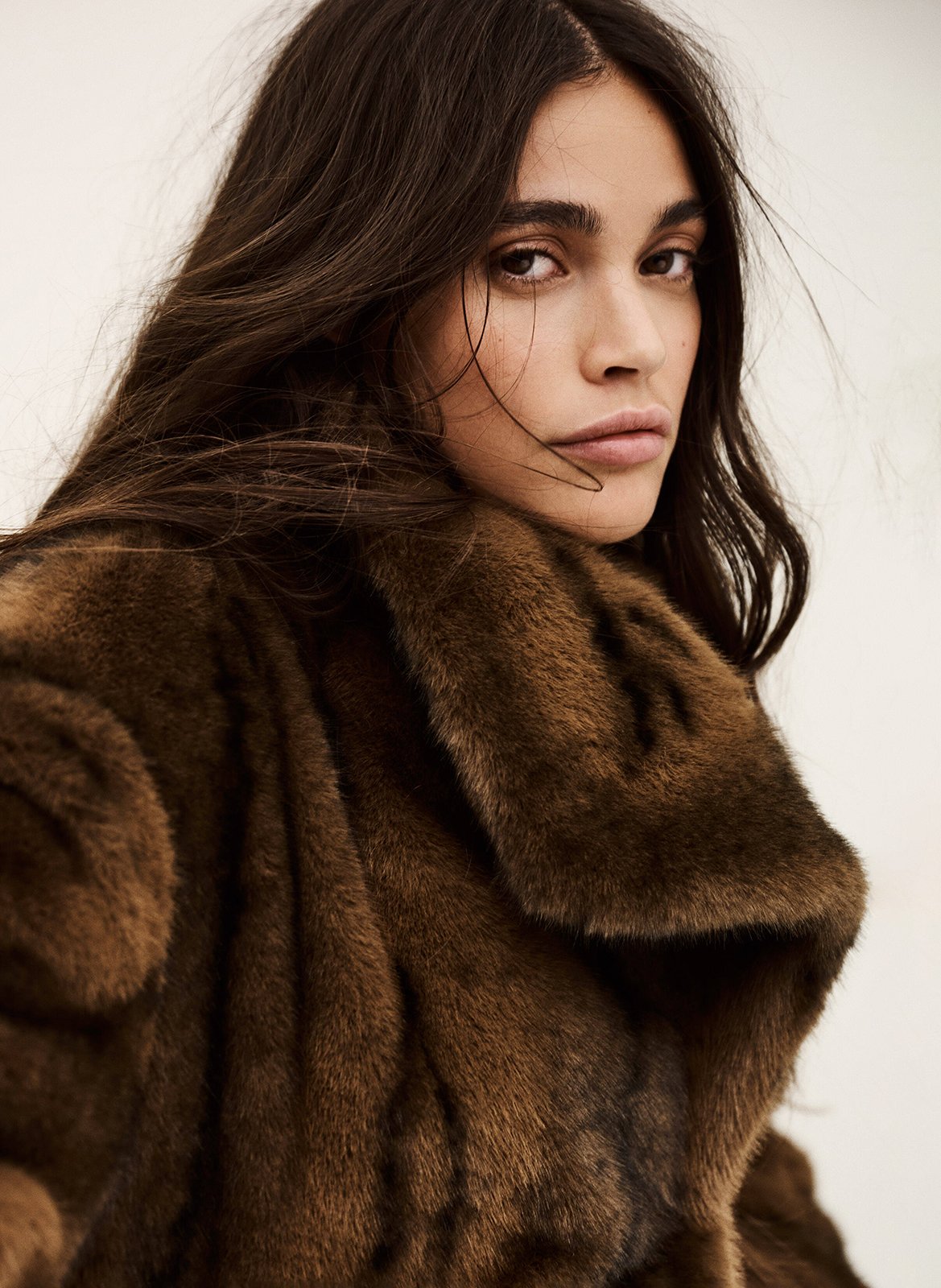 Manteau en fourrure synthétique foxy BA&SH Marron