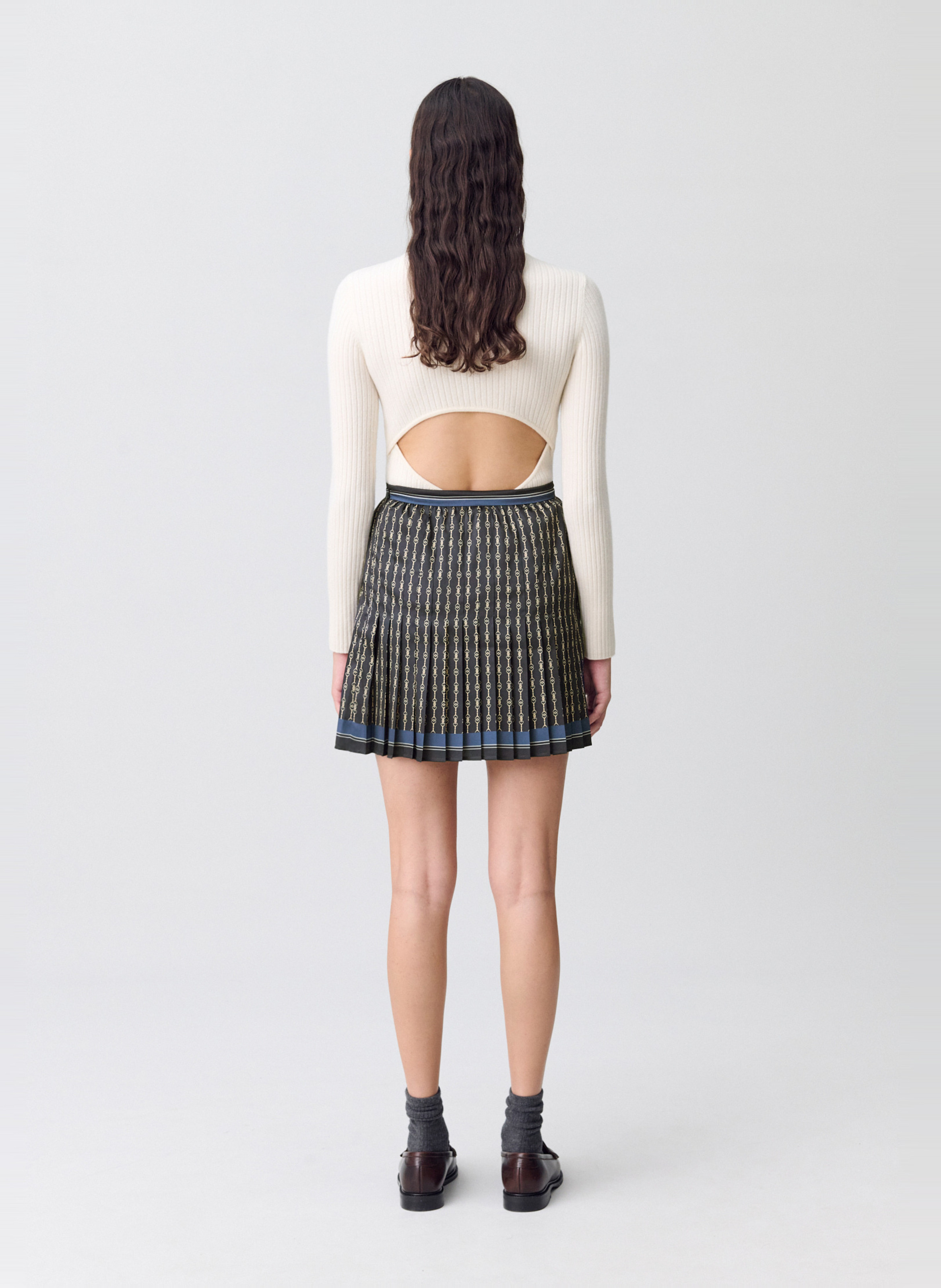 Jupe courte plissée imprimé sonia CLAUDIE PIERLOT Multicolore