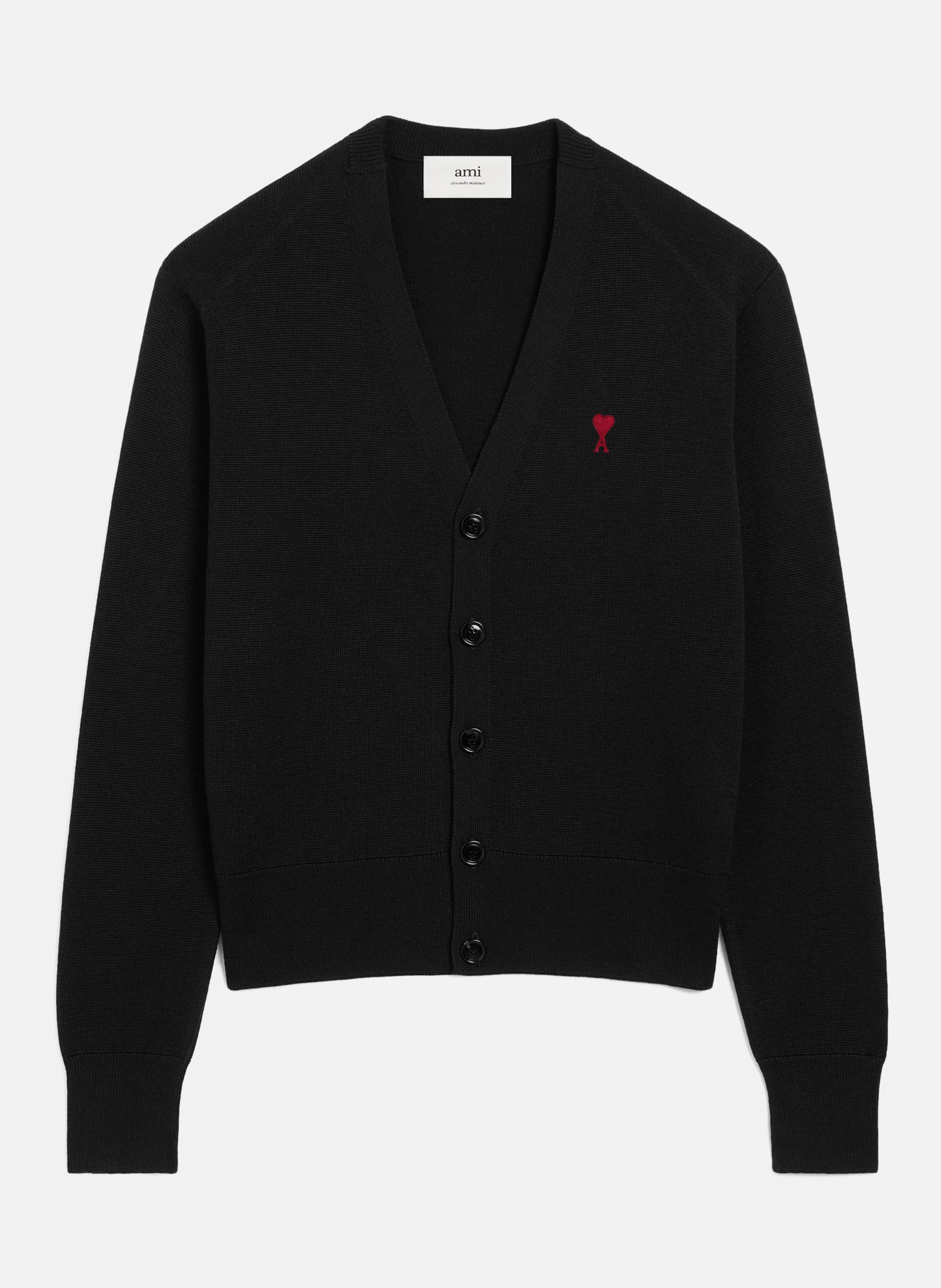 Cardigan ami de coeur en laine AMI PARIS Noir