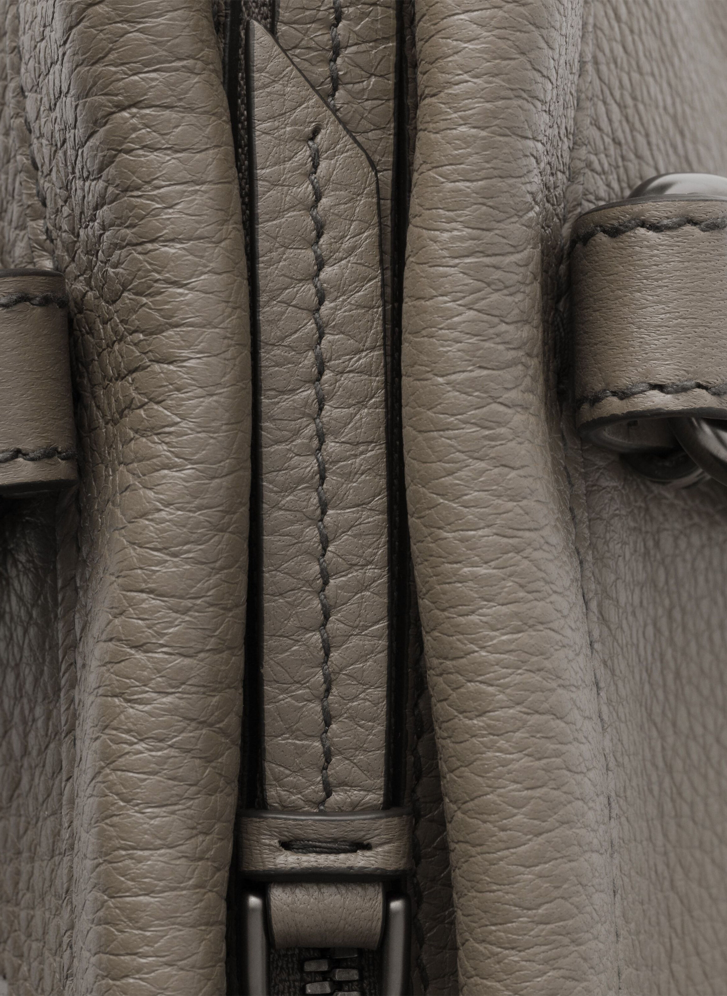 Grand cabas en cuir PRADA Gris