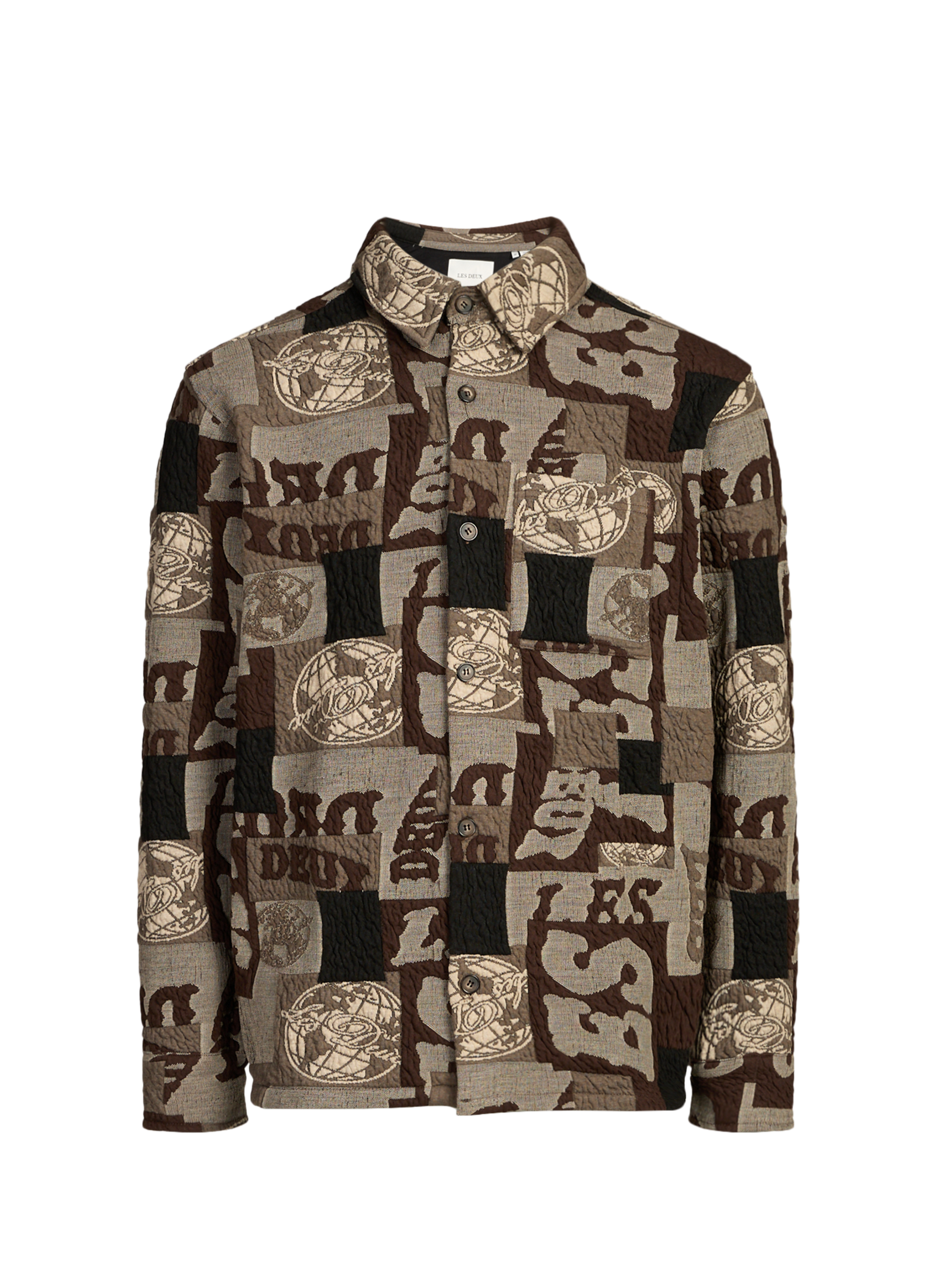 Patchwork jacquard Kaleb jacket LES DEUX Brown