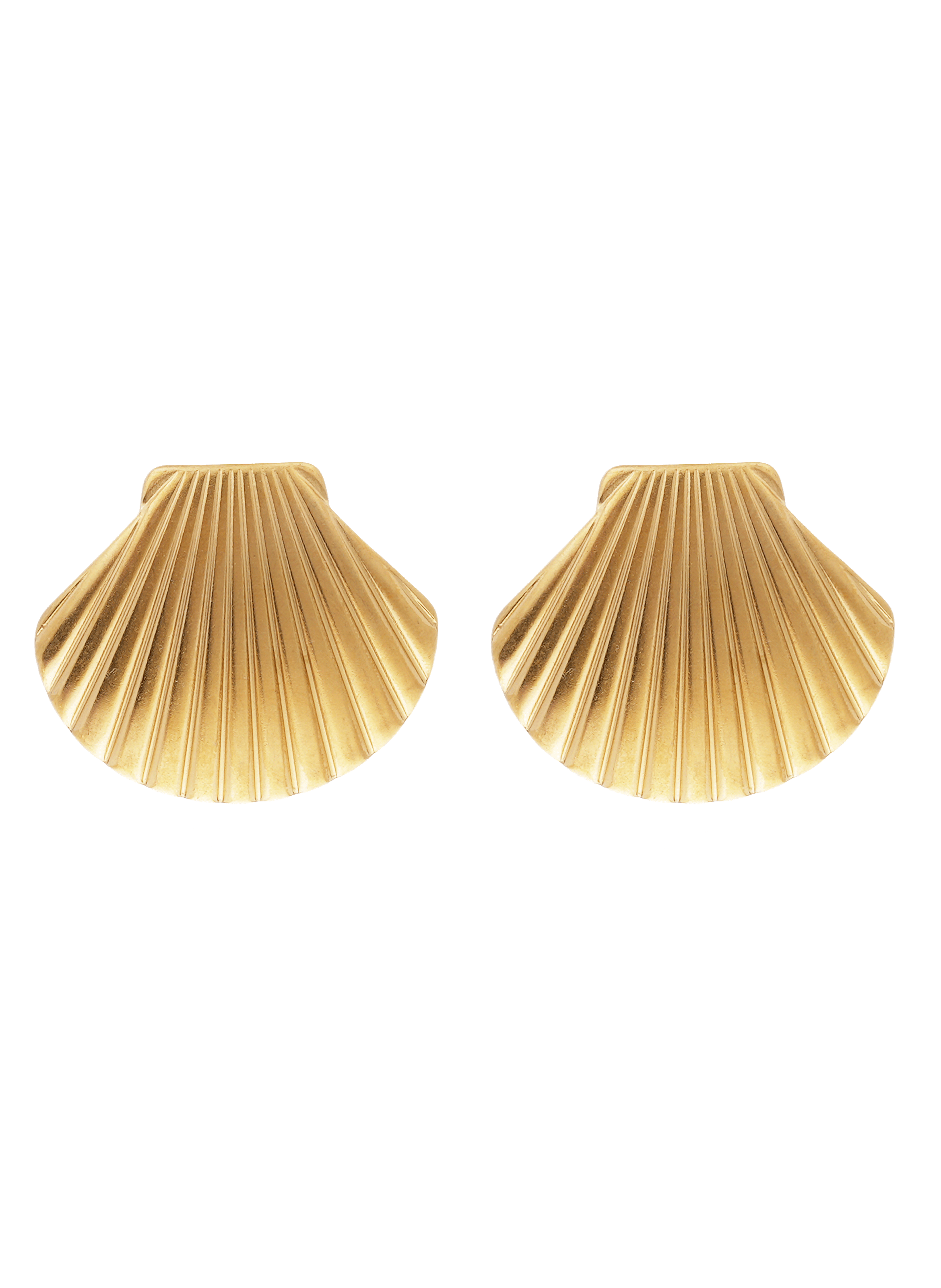 Boucles d'oreilles laiton coquillage kyss HIPANEMA Doré