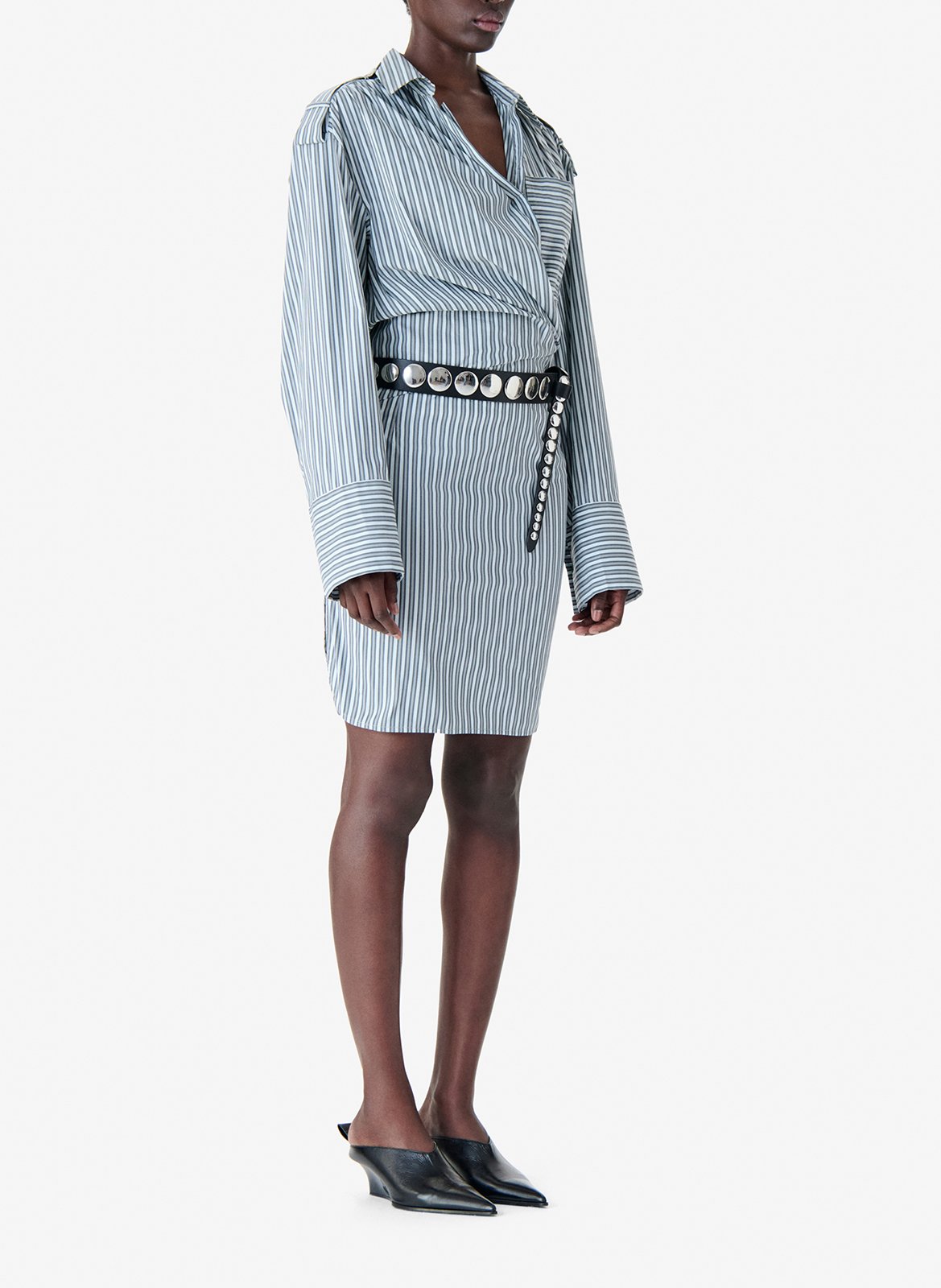 Robe courte cintrée à rayures lazul IRO Bleu