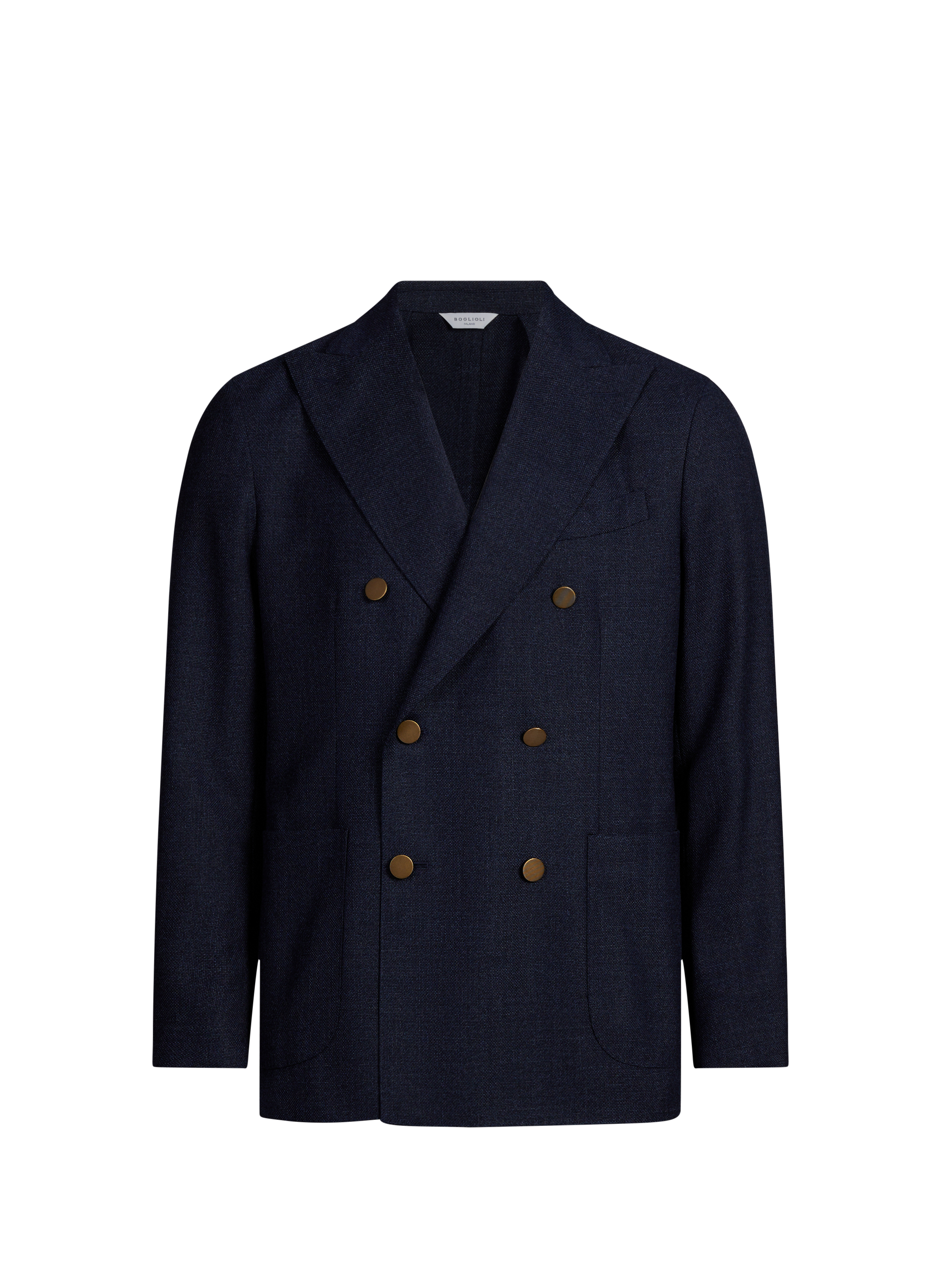 Tweed virgin wool blazer BOGLIOLI Blue