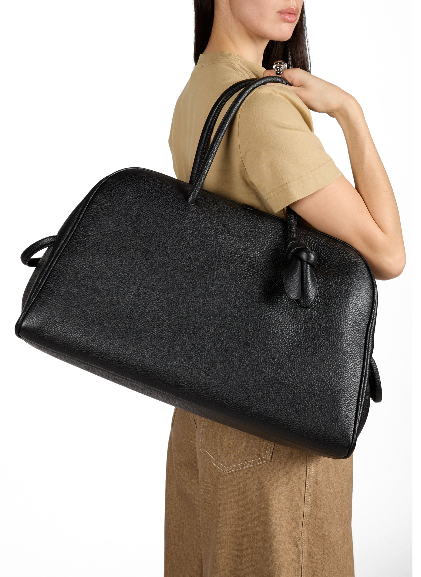 Sac Le grand Turismo en cuir JACQUEMUS Noir