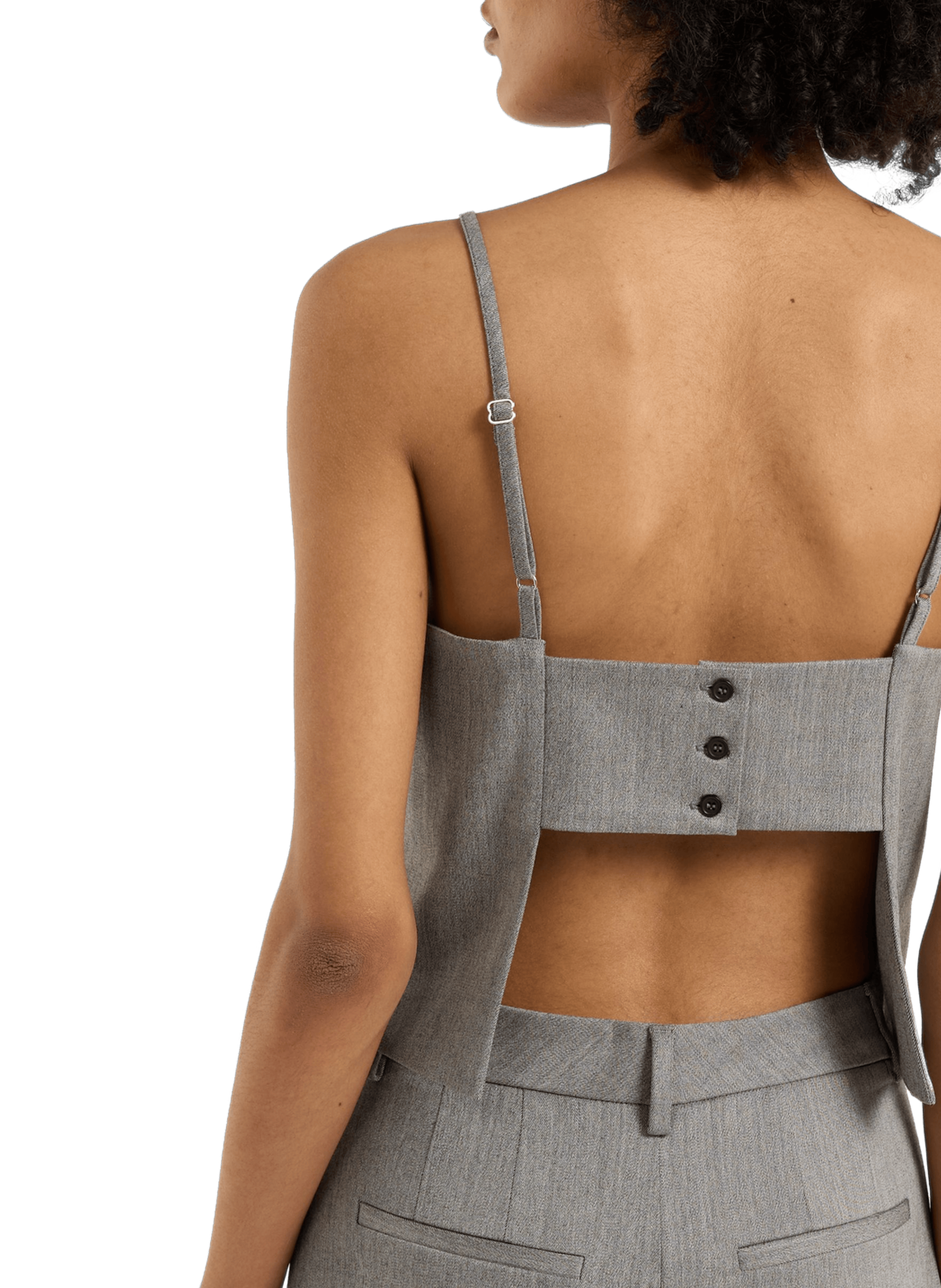 Top Vafi sans manches en laine mélangée SAISON 1865 Gris