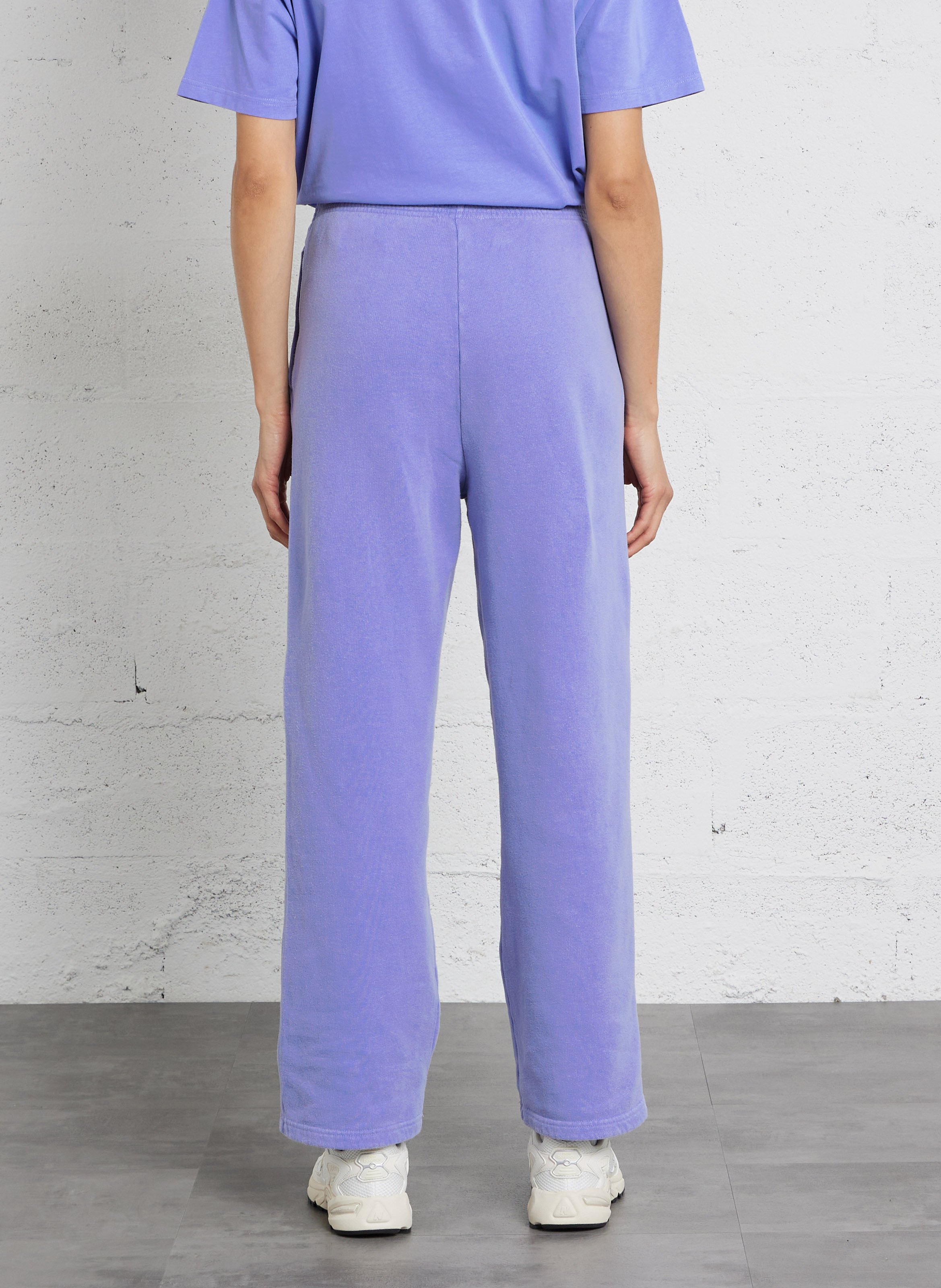 Jogging droit en coton plizzy AMERICAN VINTAGE Bleu