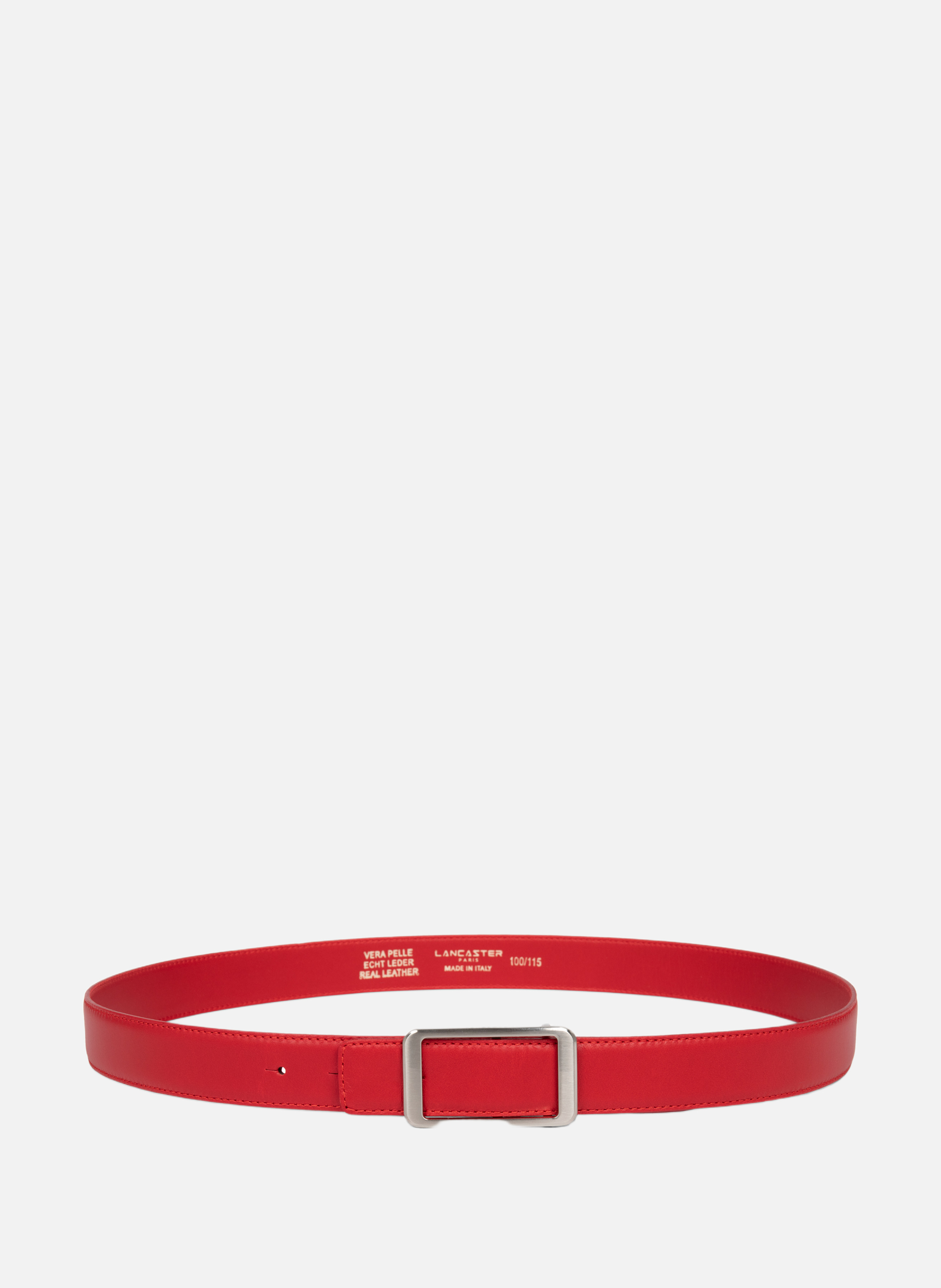 Ceinture - ceinture cuir lisse LANCASTER Rouge