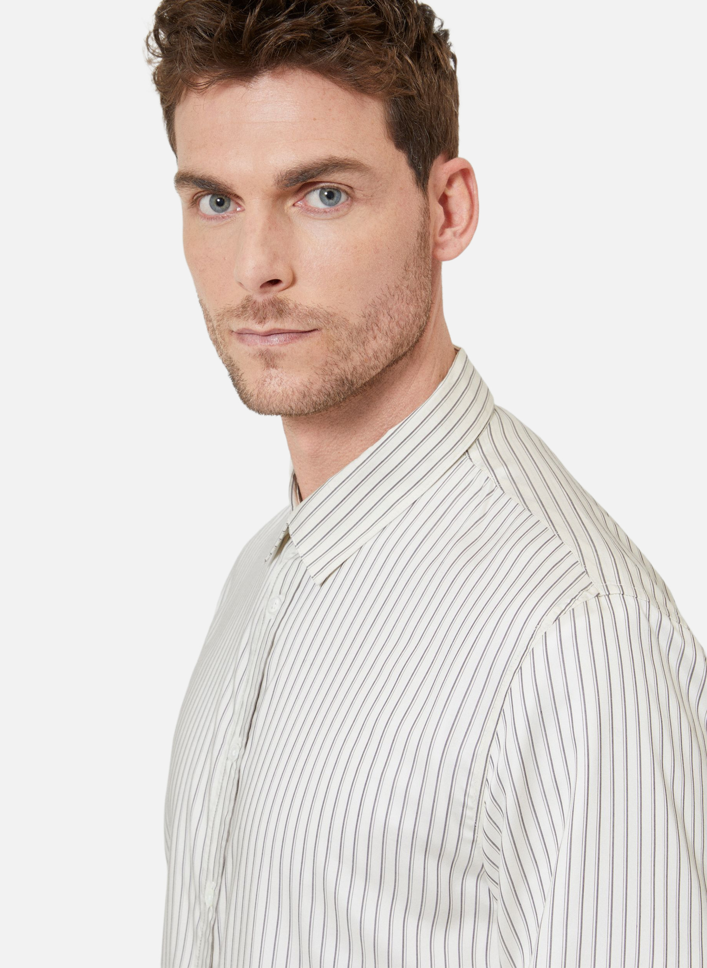 Chemise à rayures THE KOOPLES Blanc